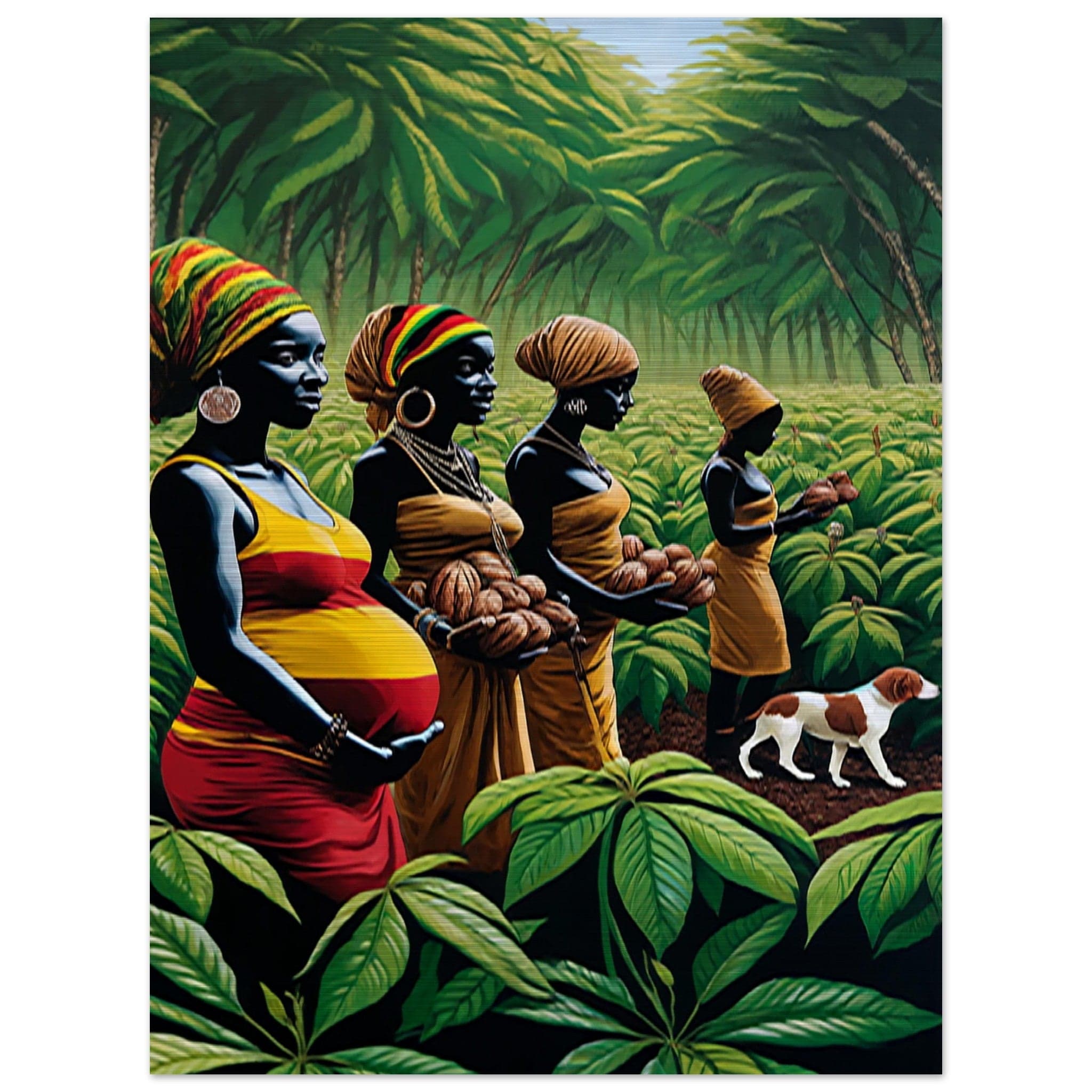 My Store Print Material 45x60 cm / 18x24″ Cocoa Farming Family One Brushed Aluminum Print