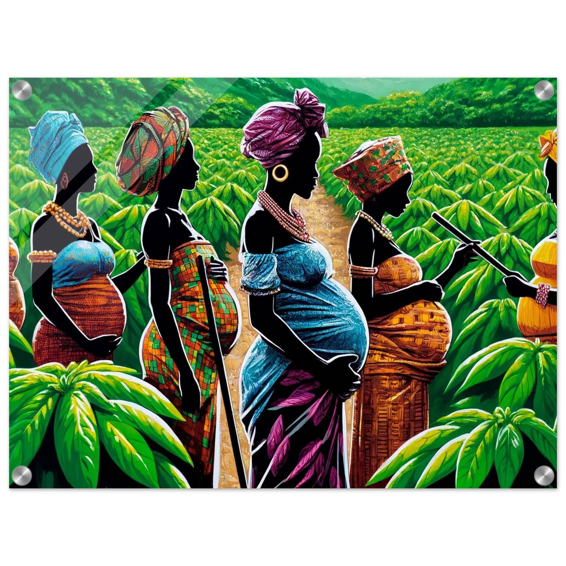 My Store Print Material 45x60 cm / 18x24″ Young Baby Mothers On The Cocoa Farm Five Acrylic Print