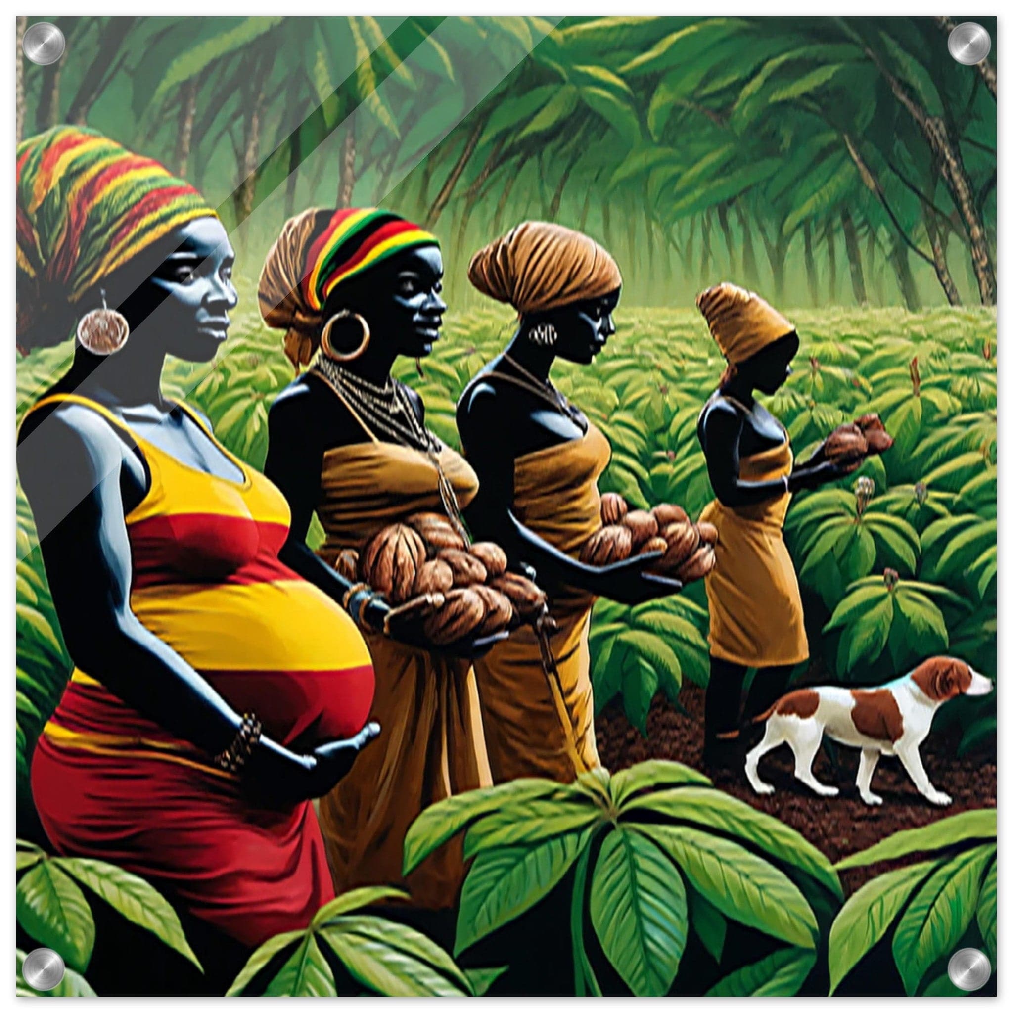 My Store Print Material 50x50 cm / 20x20″ Cocoa Farming Family One Acrylic Print
