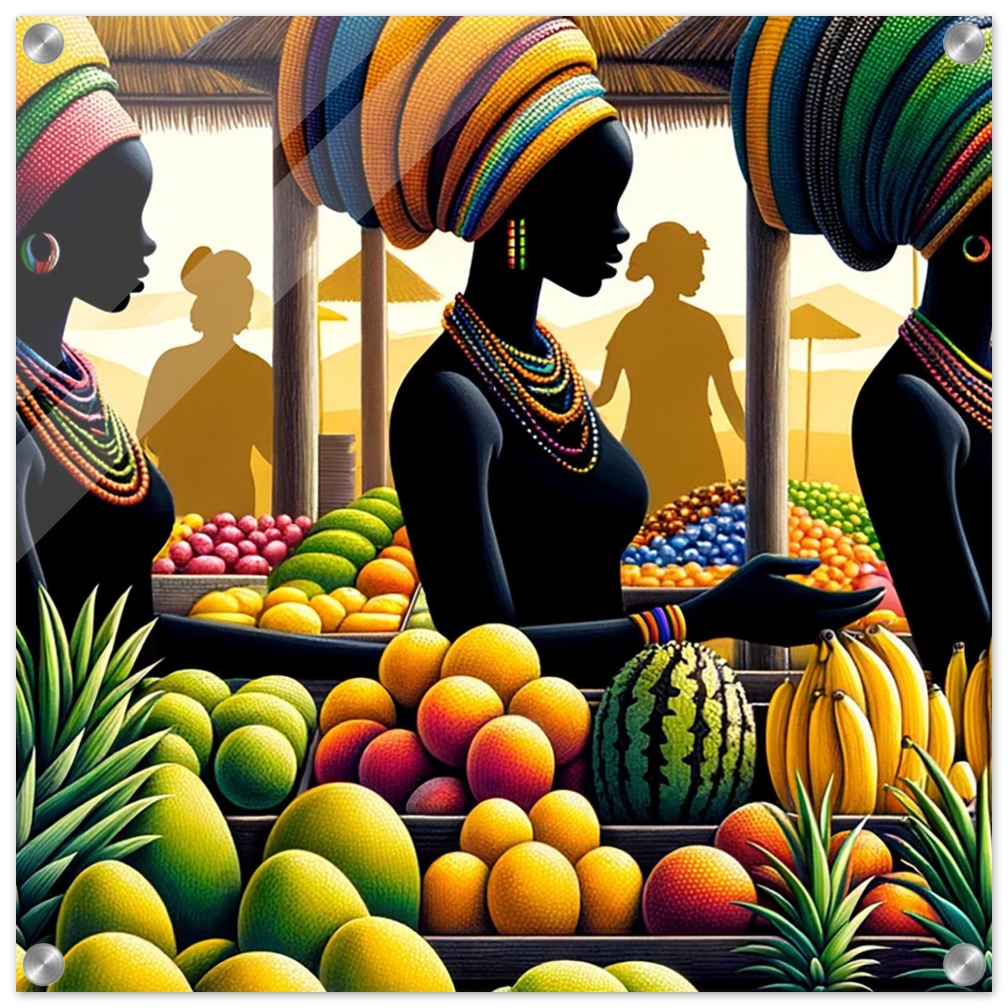 My Store Print Material 50x50 cm / 20x20″ Sisters At The Market Place One Acrylic Print