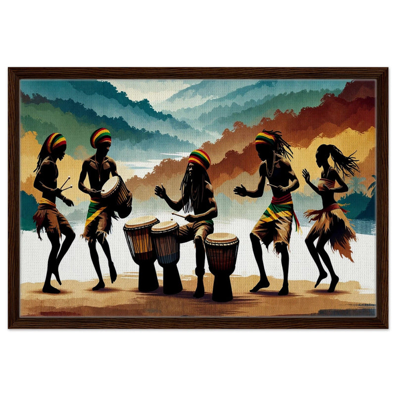 My Store Print Material 50x75 cm / 20x30″ / Dark wood frame Roots And Culture Rhythm One Framed Canvas