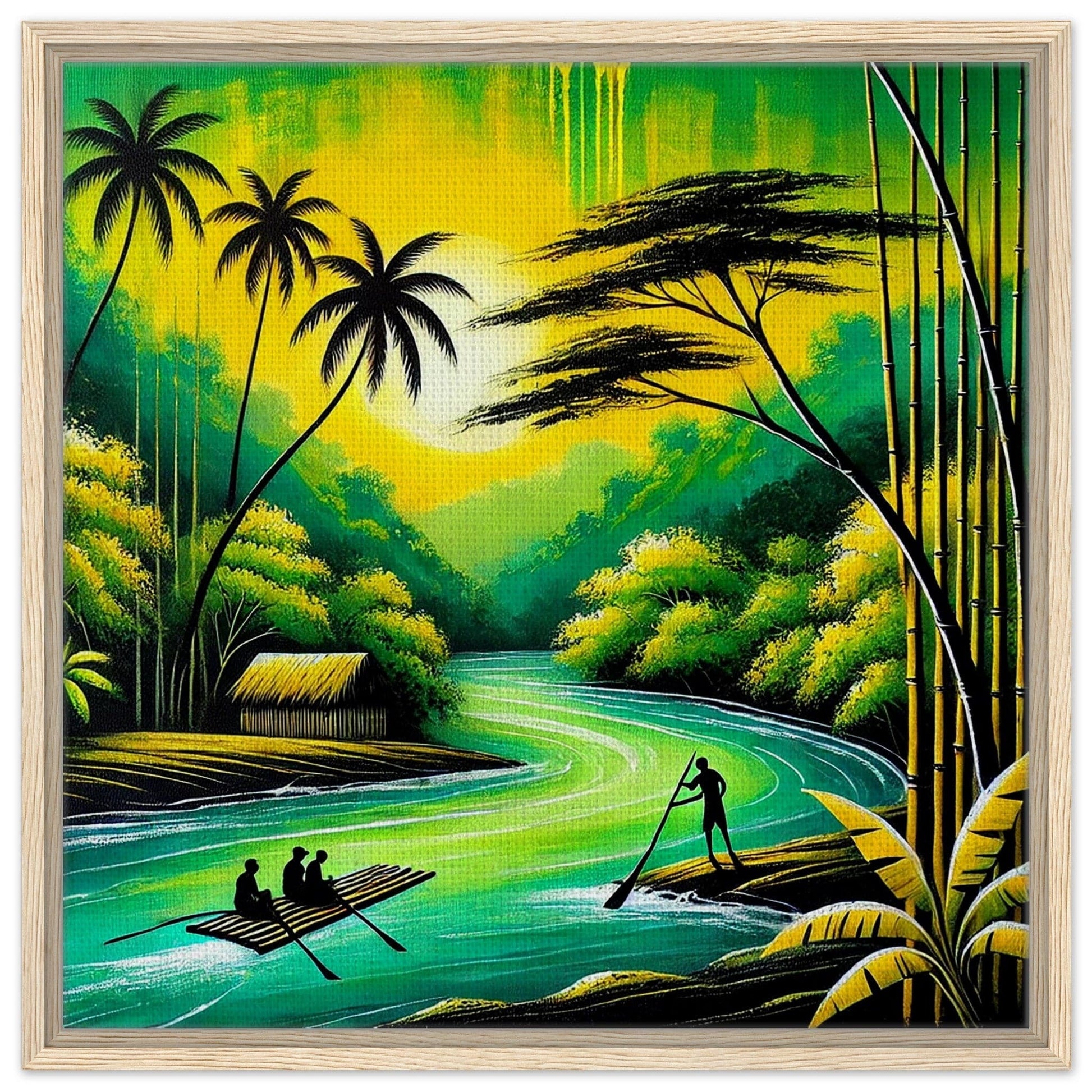 My Store Print Material 60x60 cm / 24x24″ / Wood frame Island Rafting Two Framed Canvas