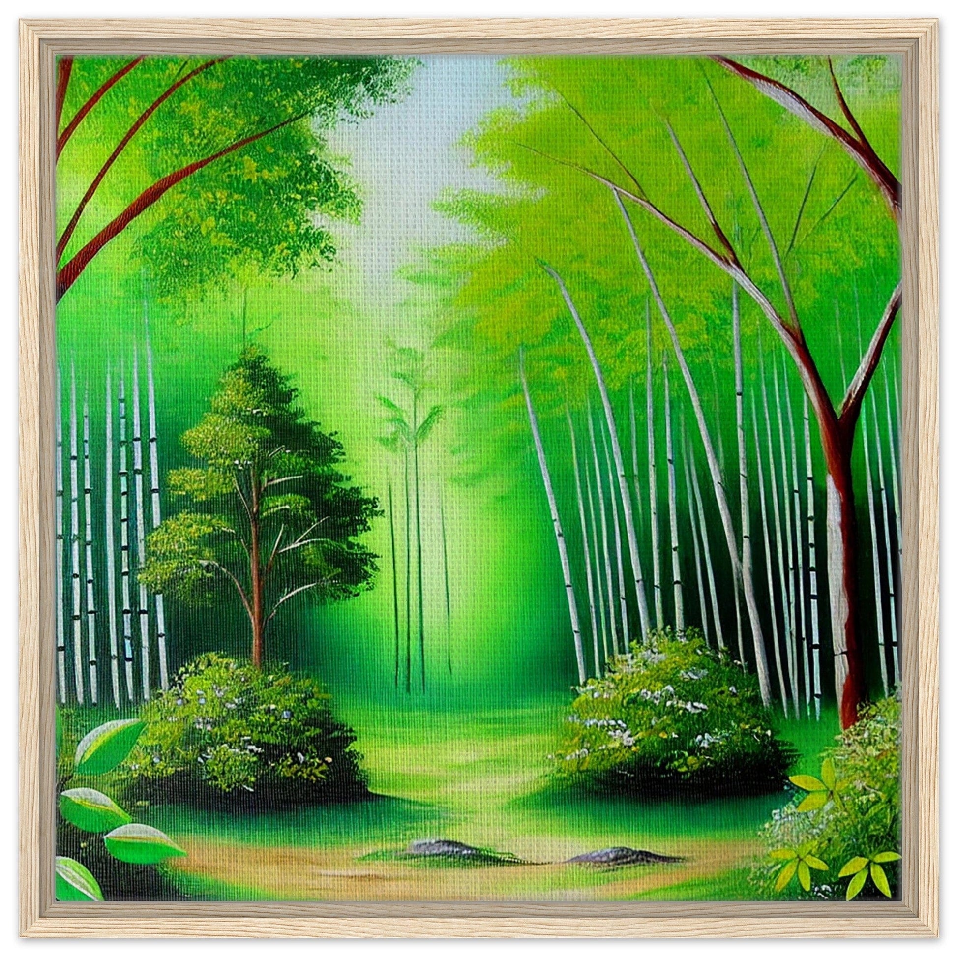 My Store Print Material 60x60 cm / 24x24″ / Wood frame Old Bamboo Walk One Framed Canvas