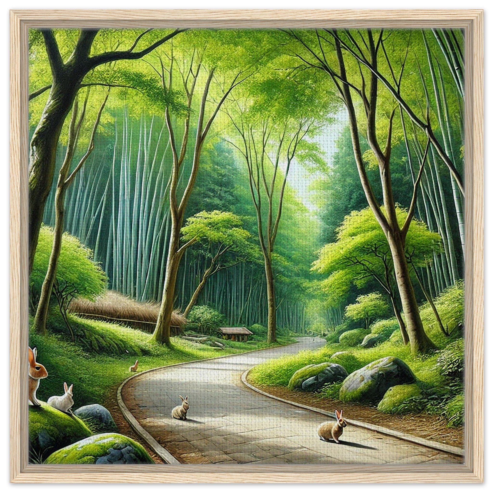 My Store Print Material 60x60 cm / 24x24″ / Wood frame Old Forrest Trail One Framed Canvas