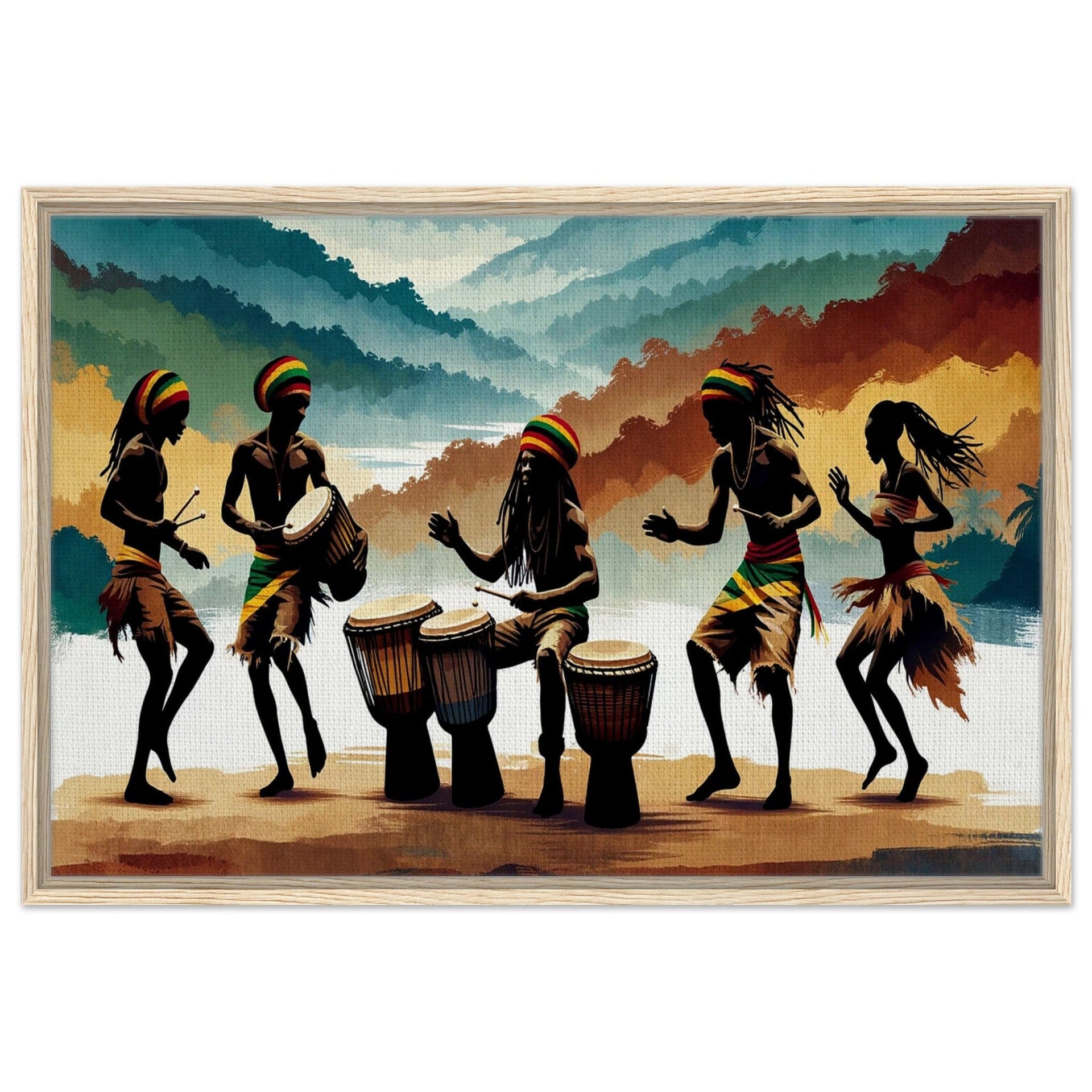 My Store Print Material 60x90 cm / 24x36″ / Wood frame Roots And Culture Rhythm One Framed Canvas