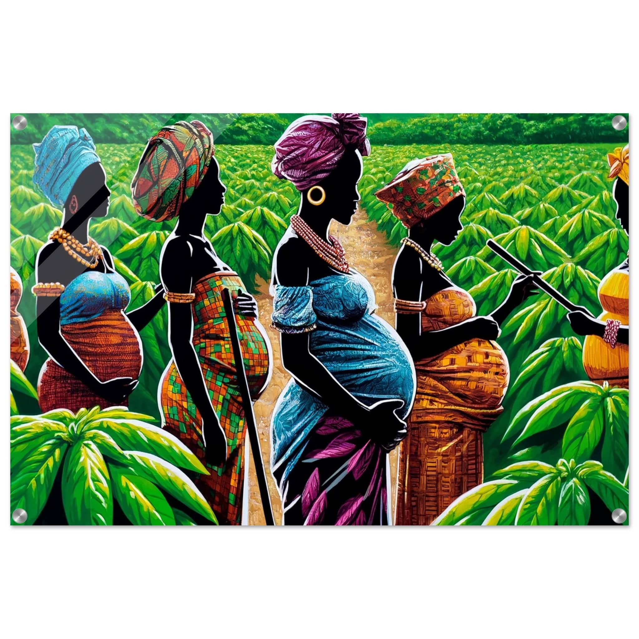 My Store Print Material 60x90 cm / 24x36″ Young Baby Mothers On The Cocoa Farm Five Acrylic Print