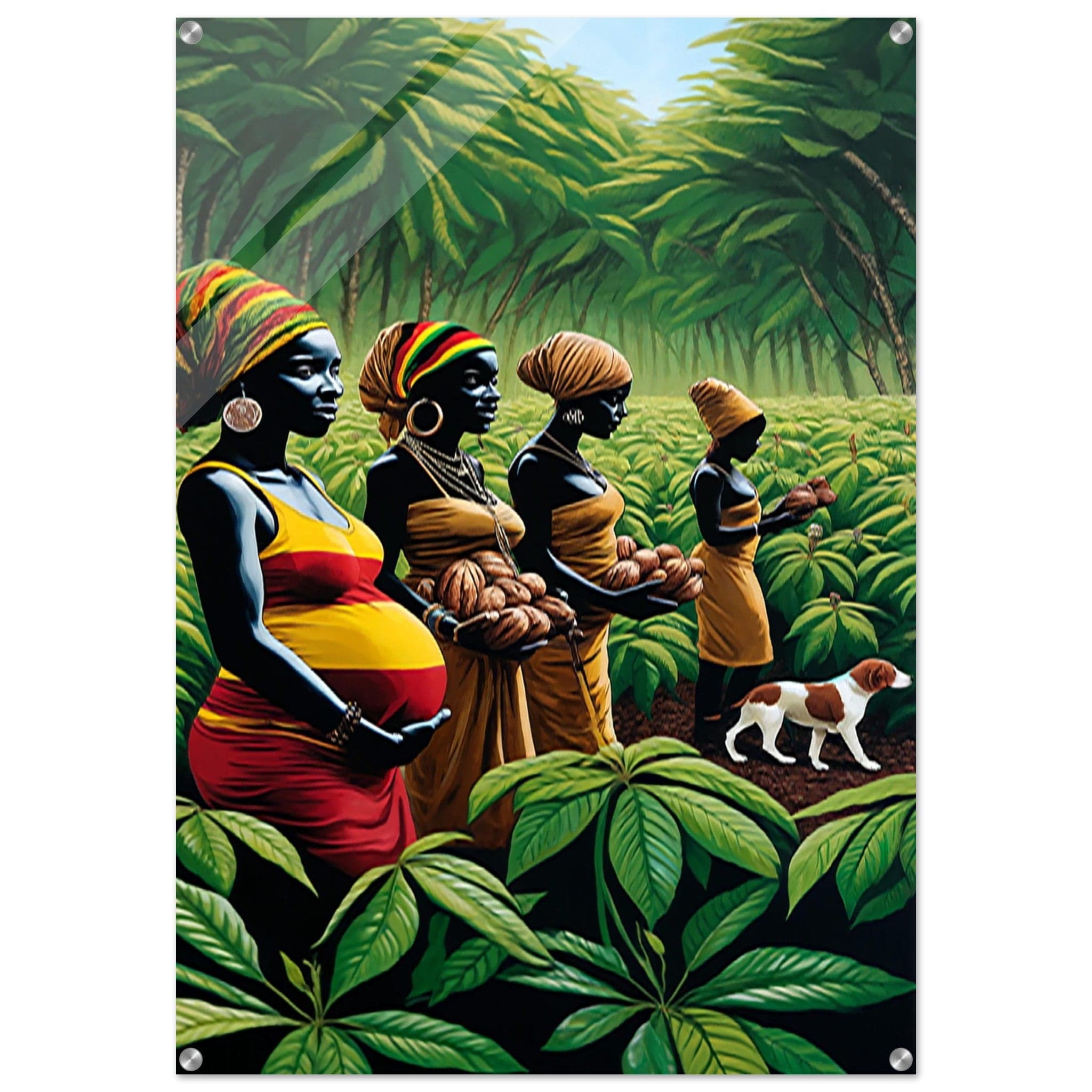 My Store Print Material 70x100 cm / 28x40″ Cocoa Farming Family One Acrylic Print