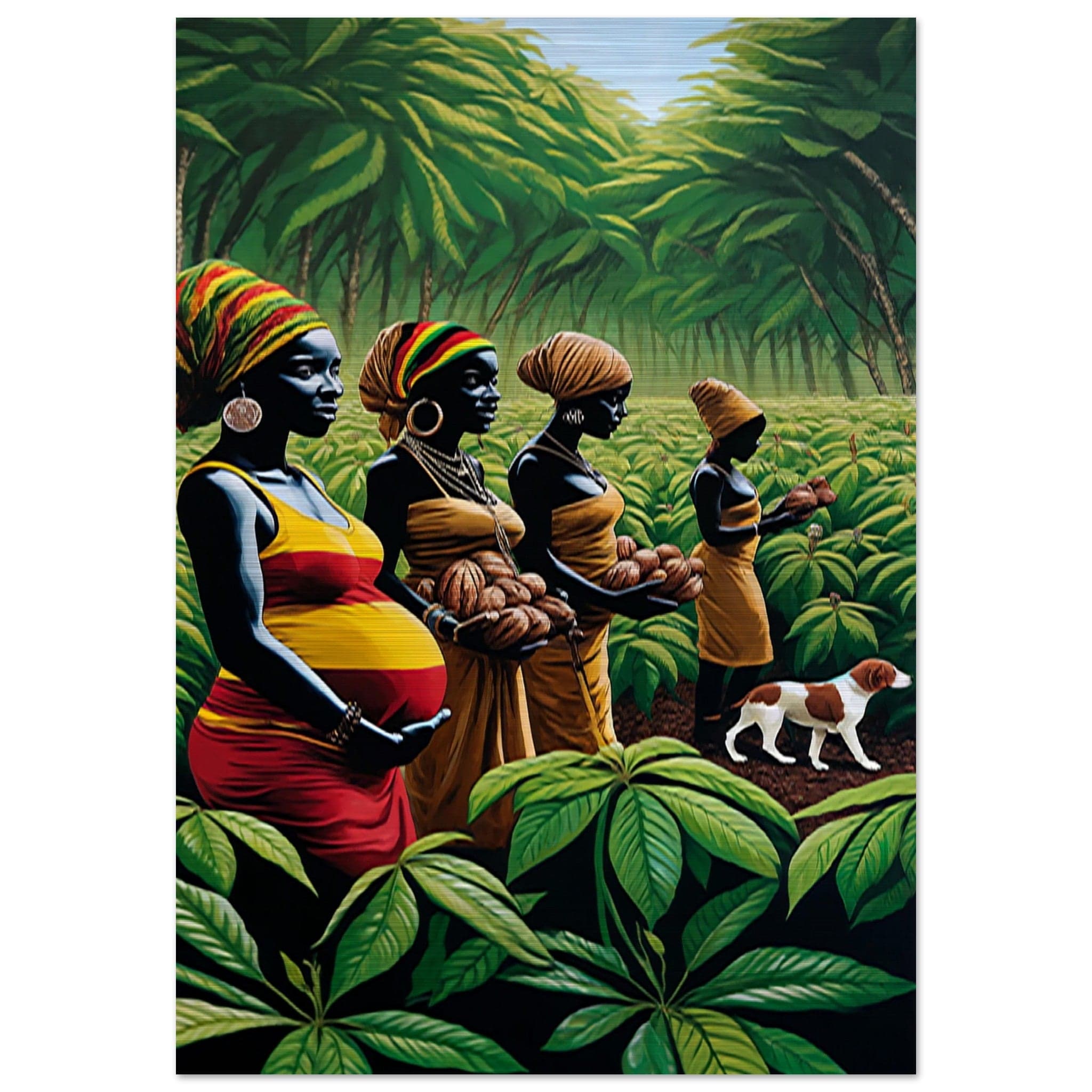 My Store Print Material 70x100 cm / 28x40″ Cocoa Farming Family One Brushed Aluminum Print