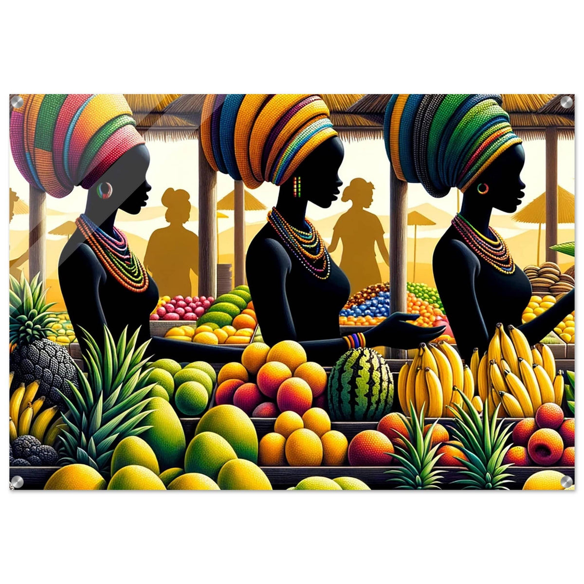 My Store Print Material 70x100 cm / 28x40″ Sisters At The Market Place One Acrylic Print