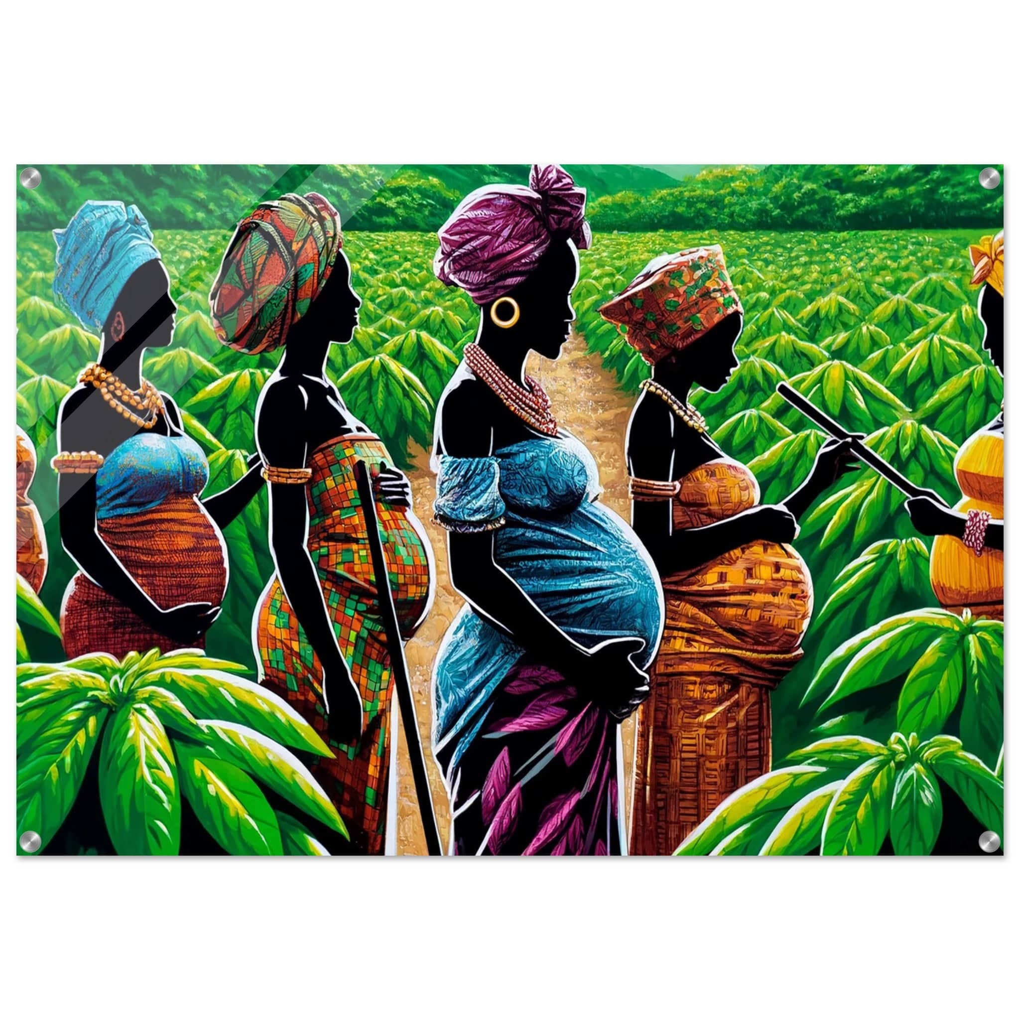My Store Print Material 70x100 cm / 28x40″ Young Baby Mothers On The Cocoa Farm Five Acrylic Print