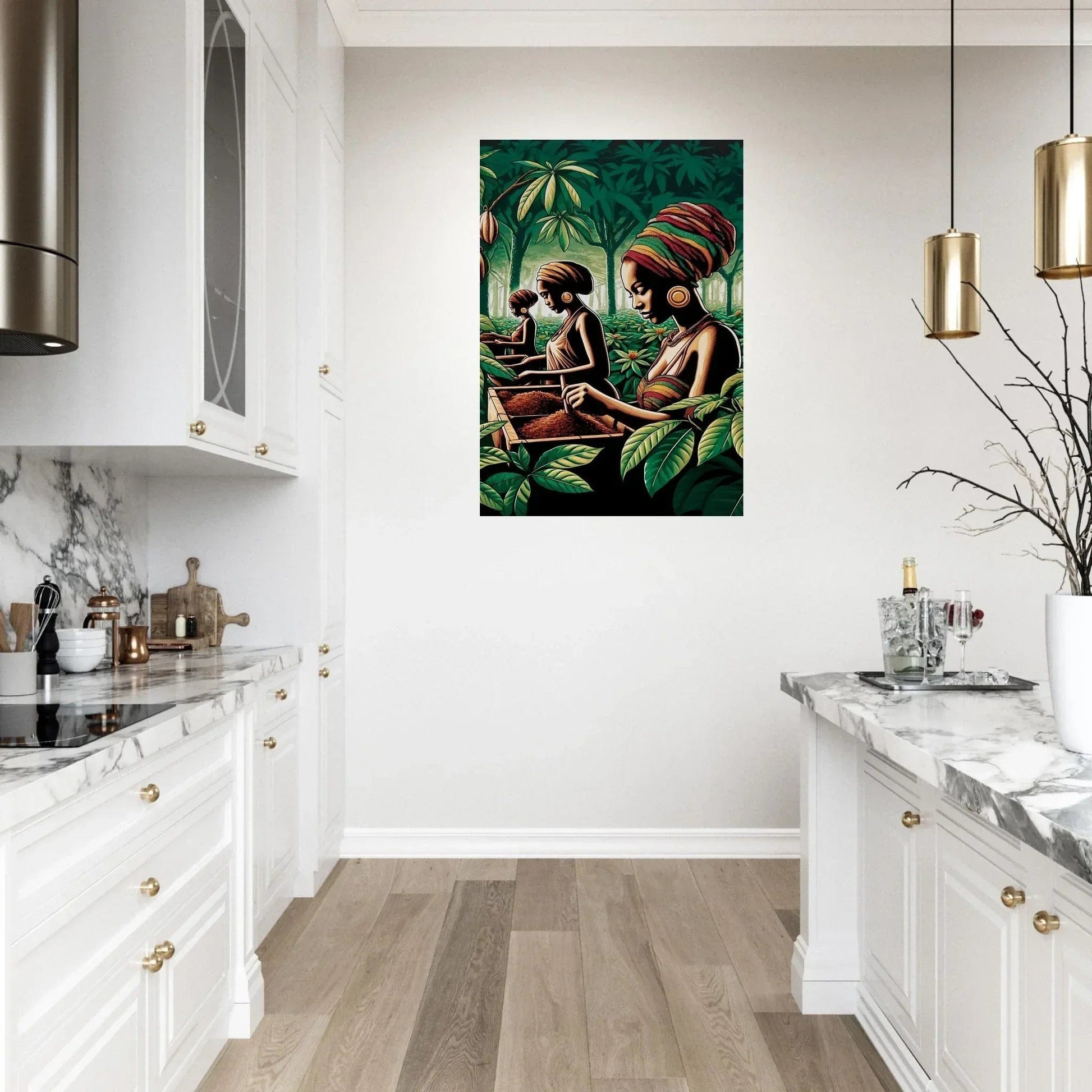 My Store Print Material African Cocoa Farmers Lady's One Aluminum Print