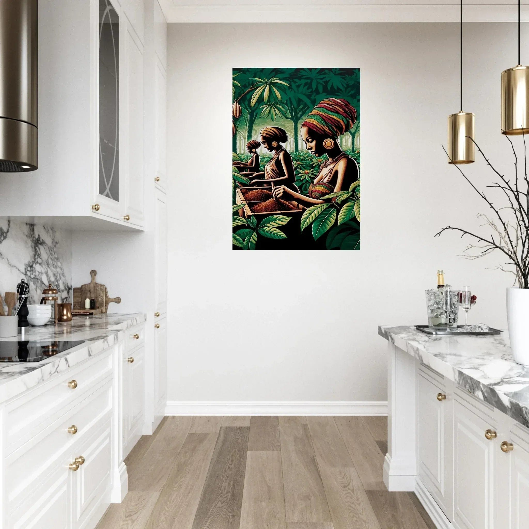 My Store Print Material African Cocoa Farmers Lady's One Aluminum Print