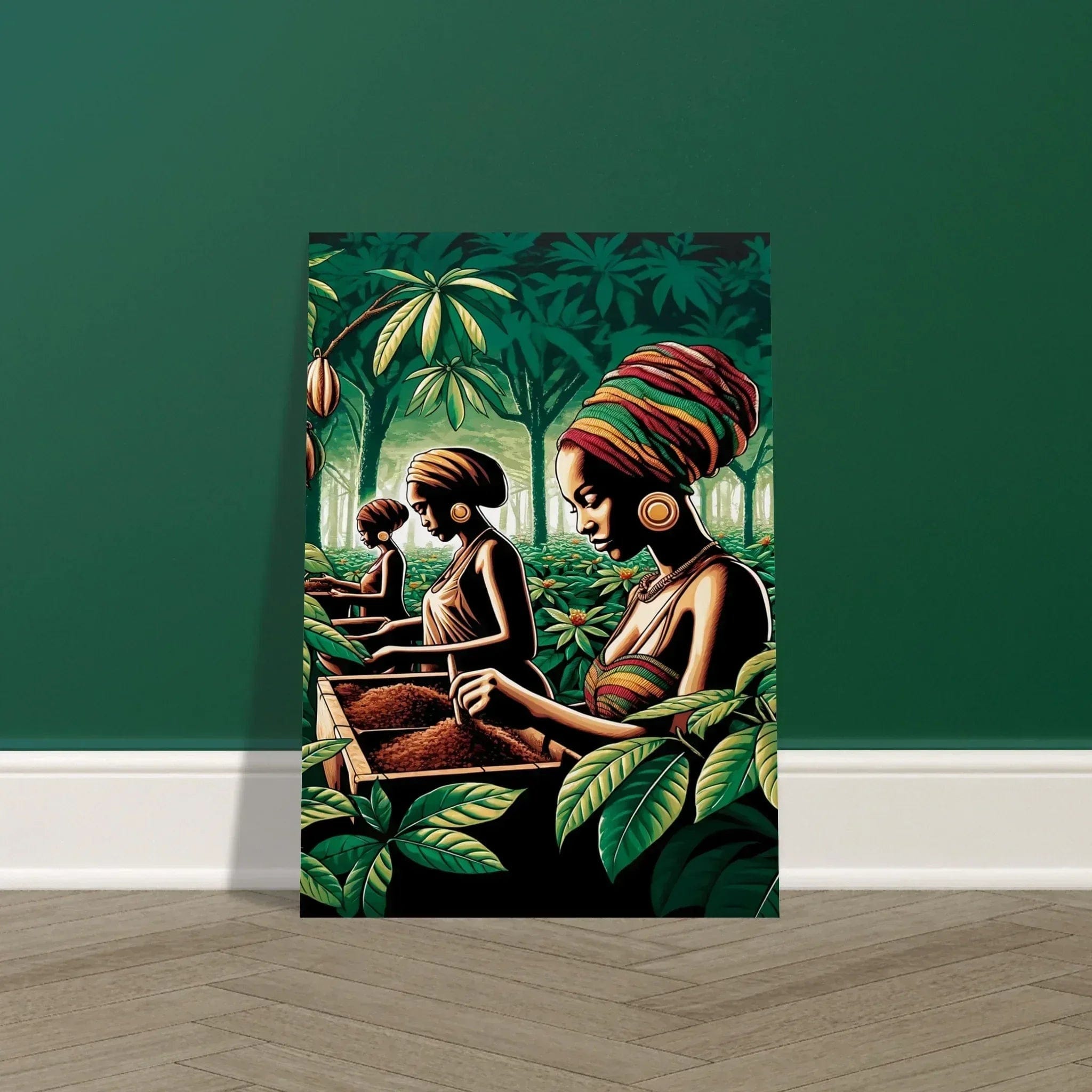 My Store Print Material African Cocoa Farmers Lady's One Aluminum Print