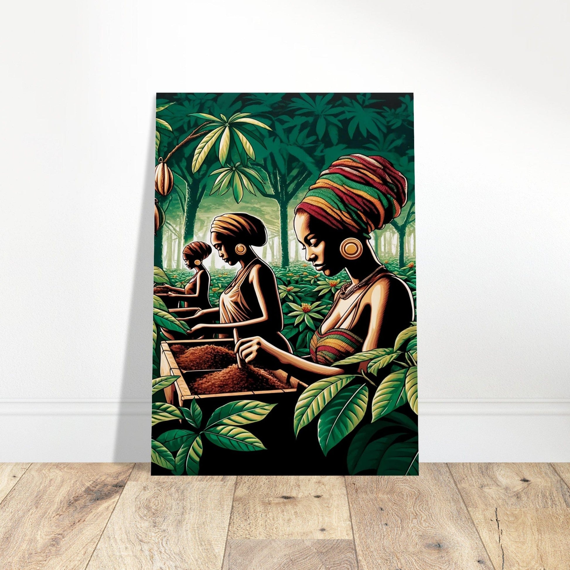 My Store Print Material African Cocoa Farmers Lady's One Aluminum Print