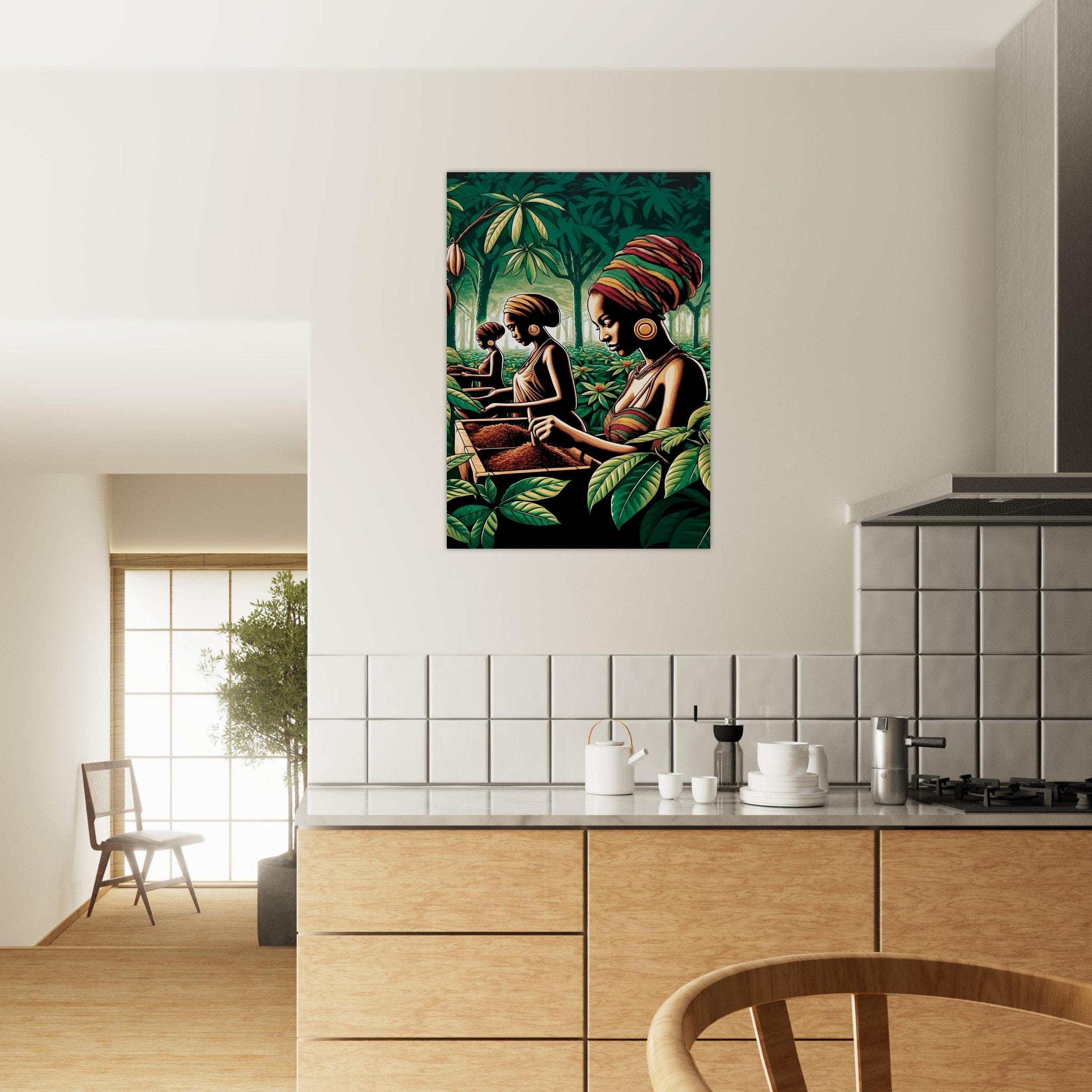 My Store Print Material African Cocoa Farmers Lady's One Aluminum Print
