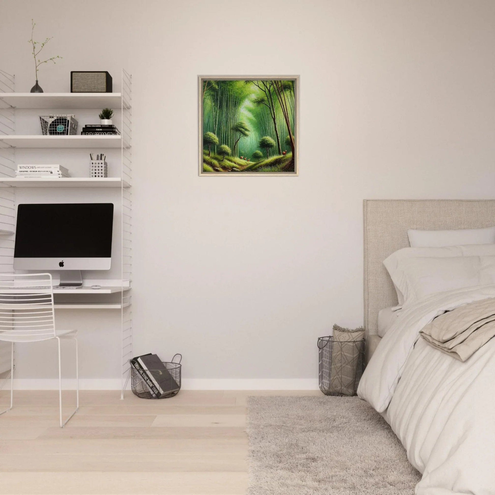 My Store Print Material Bamboo Forrest Three Framed Canvas