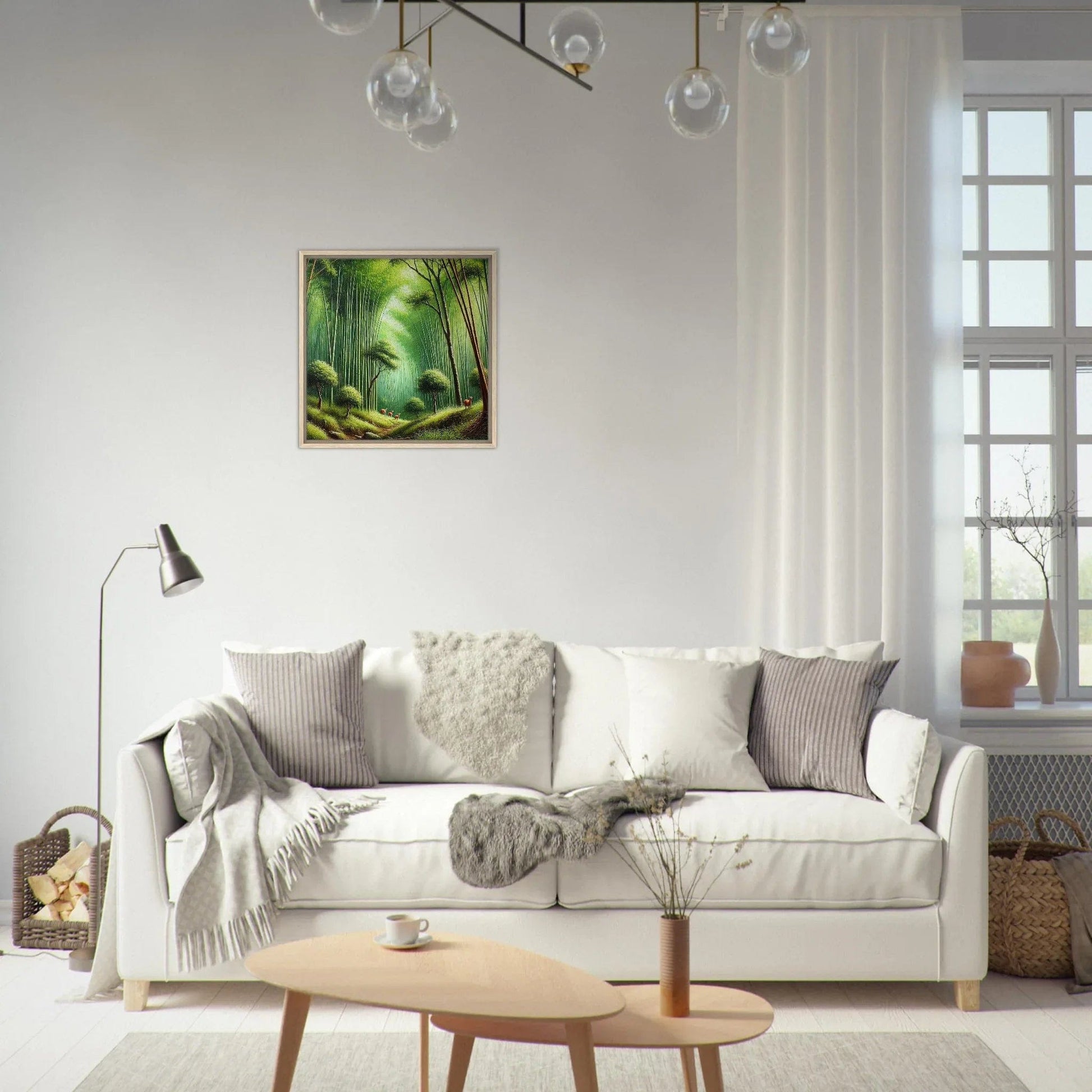 My Store Print Material Bamboo Forrest Three Framed Canvas