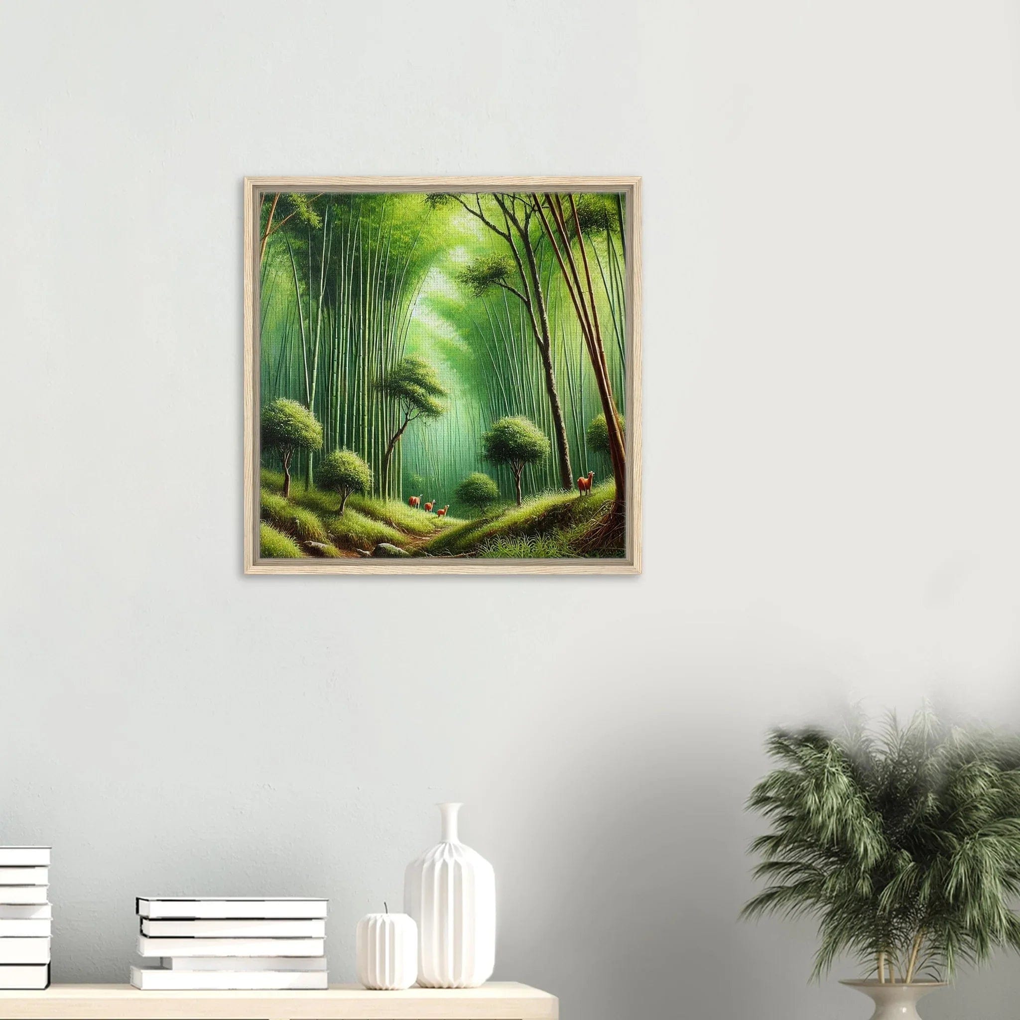 My Store Print Material Bamboo Forrest Three Framed Canvas