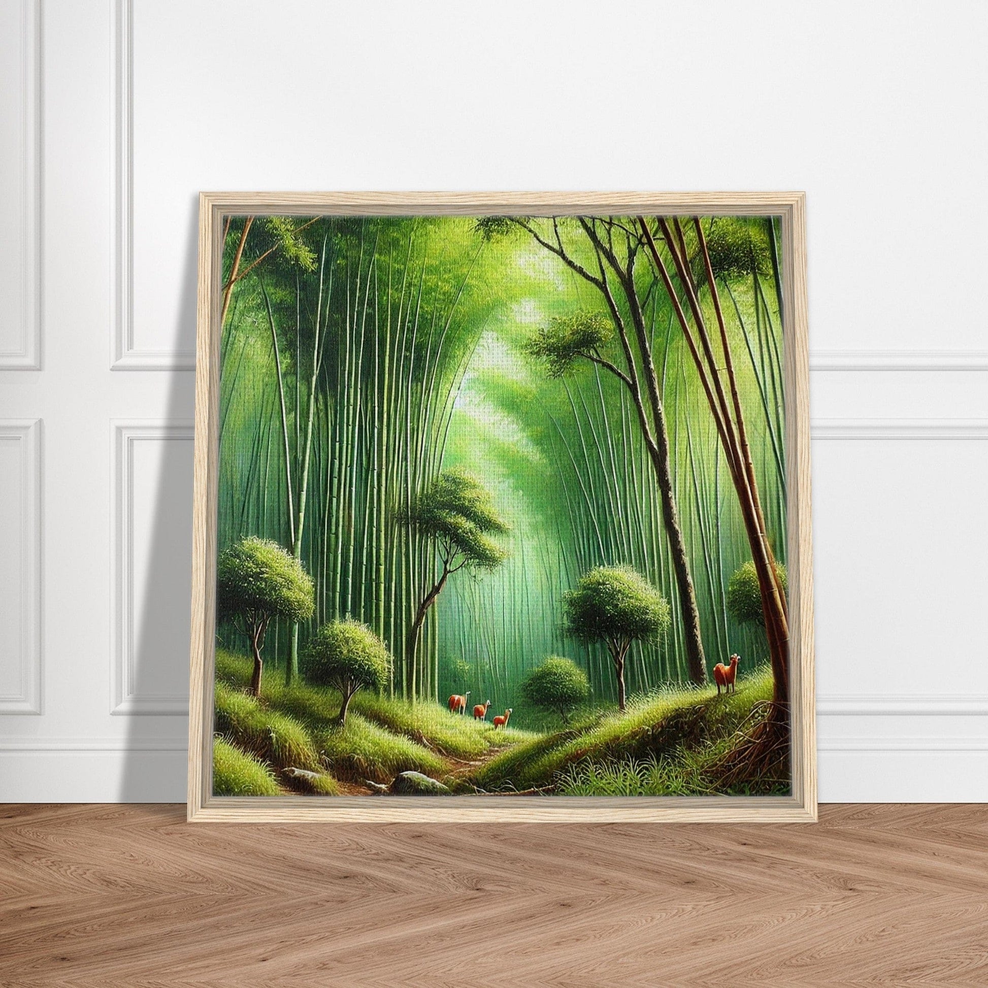 My Store Print Material Bamboo Forrest Three Framed Canvas
