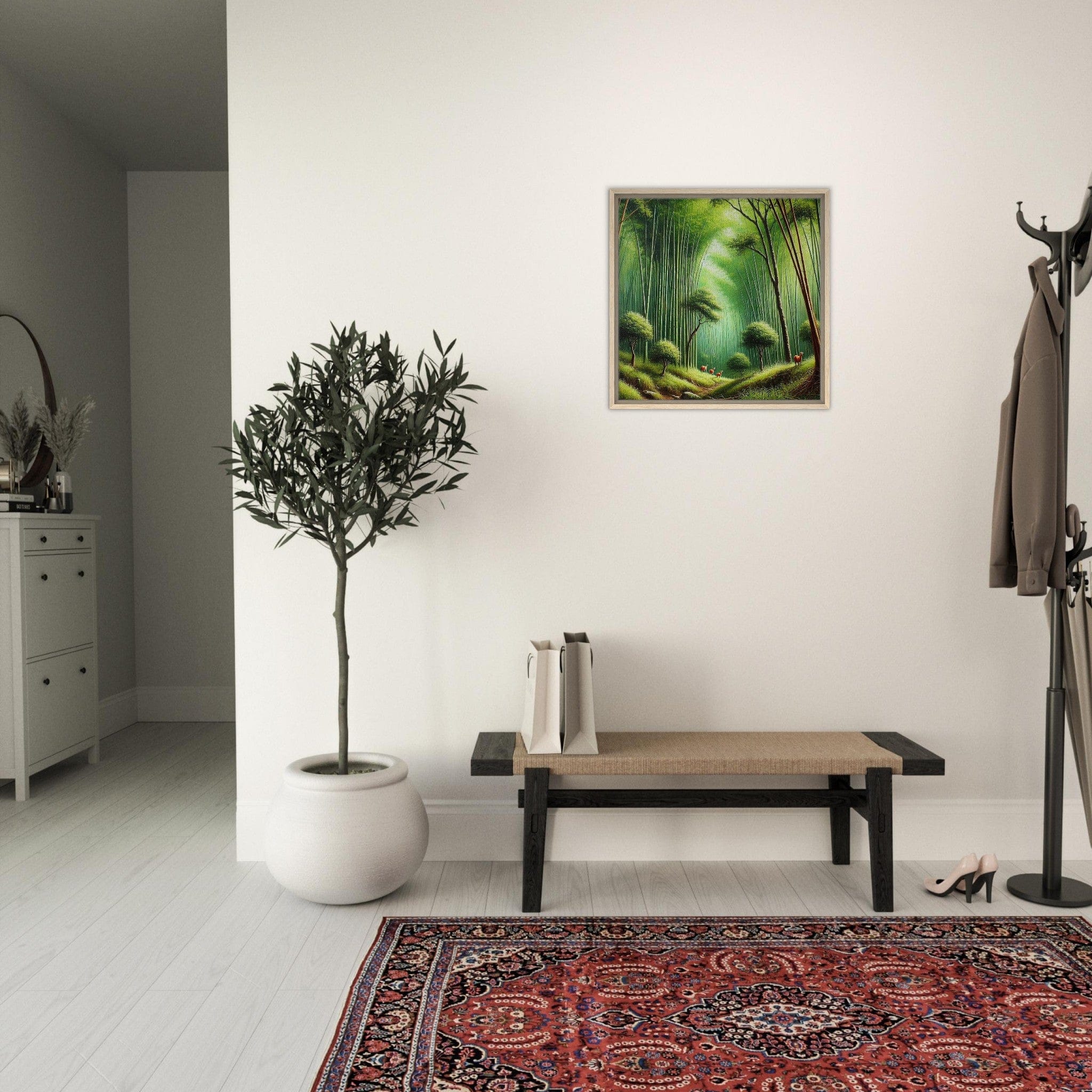 My Store Print Material Bamboo Forrest Three Framed Canvas