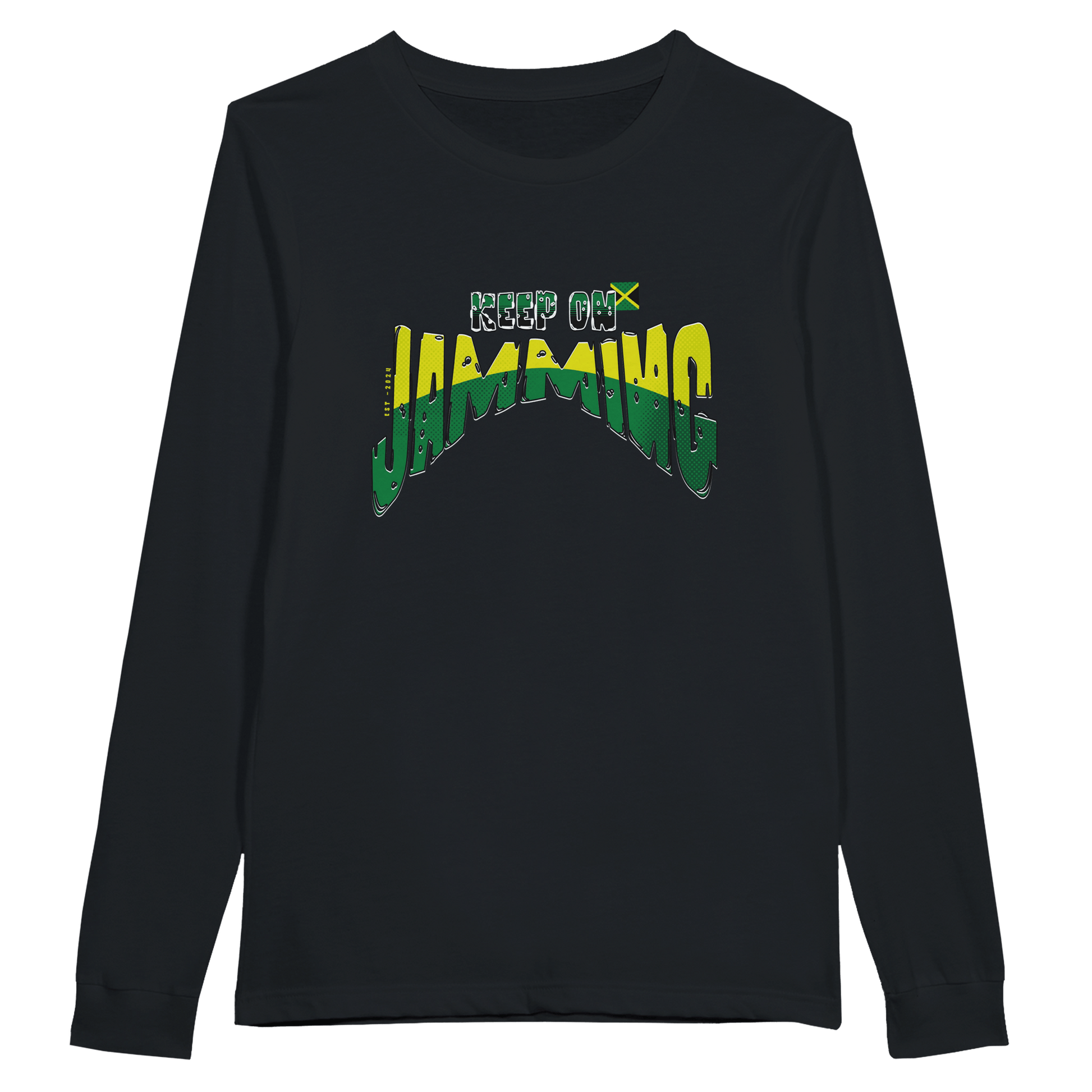 My Store Print Material Black / S Keep On Jamming Jamaica Urban Wear Premium Unisex Long sleeve T-shirt