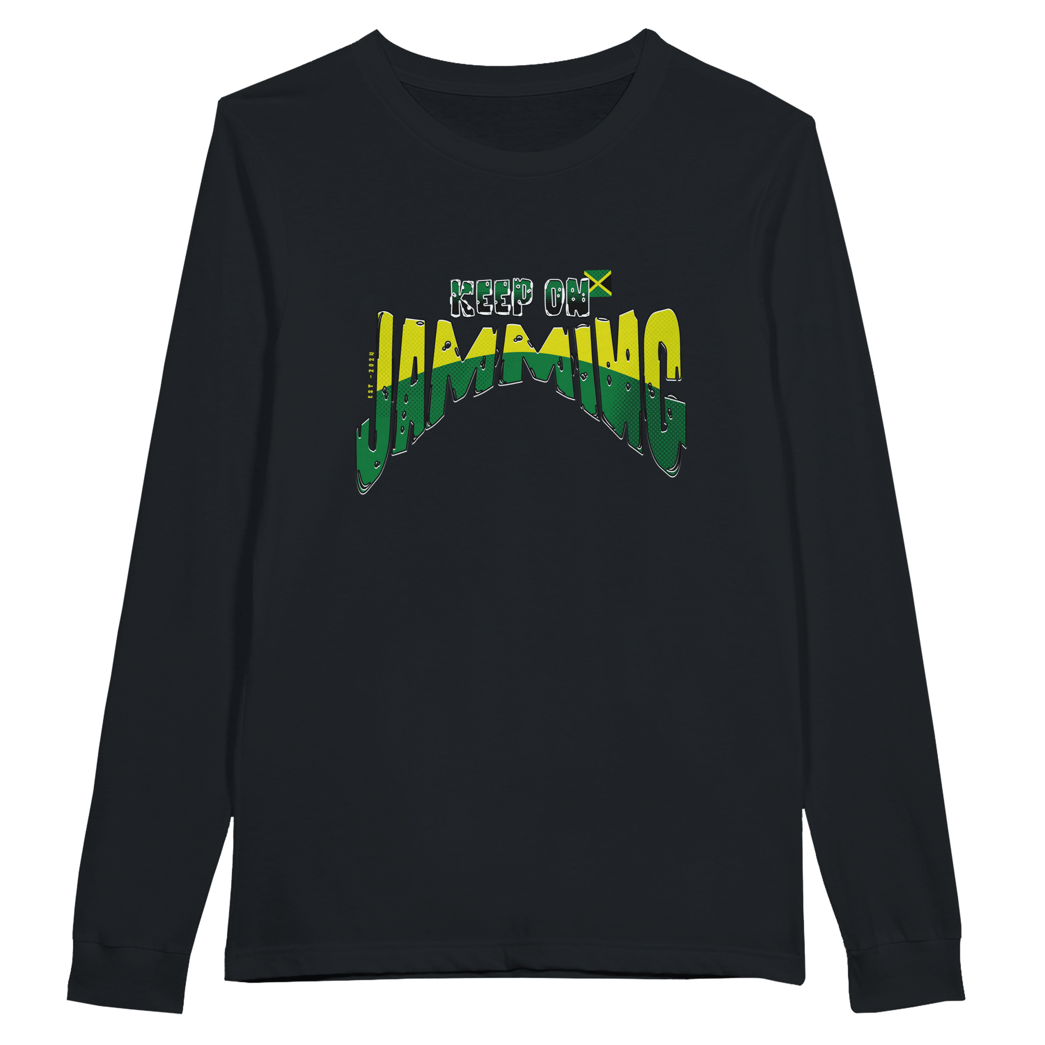 My Store Print Material Black / S Keep On Jamming Jamaica Urban Wear Premium Unisex Long sleeve T-shirt