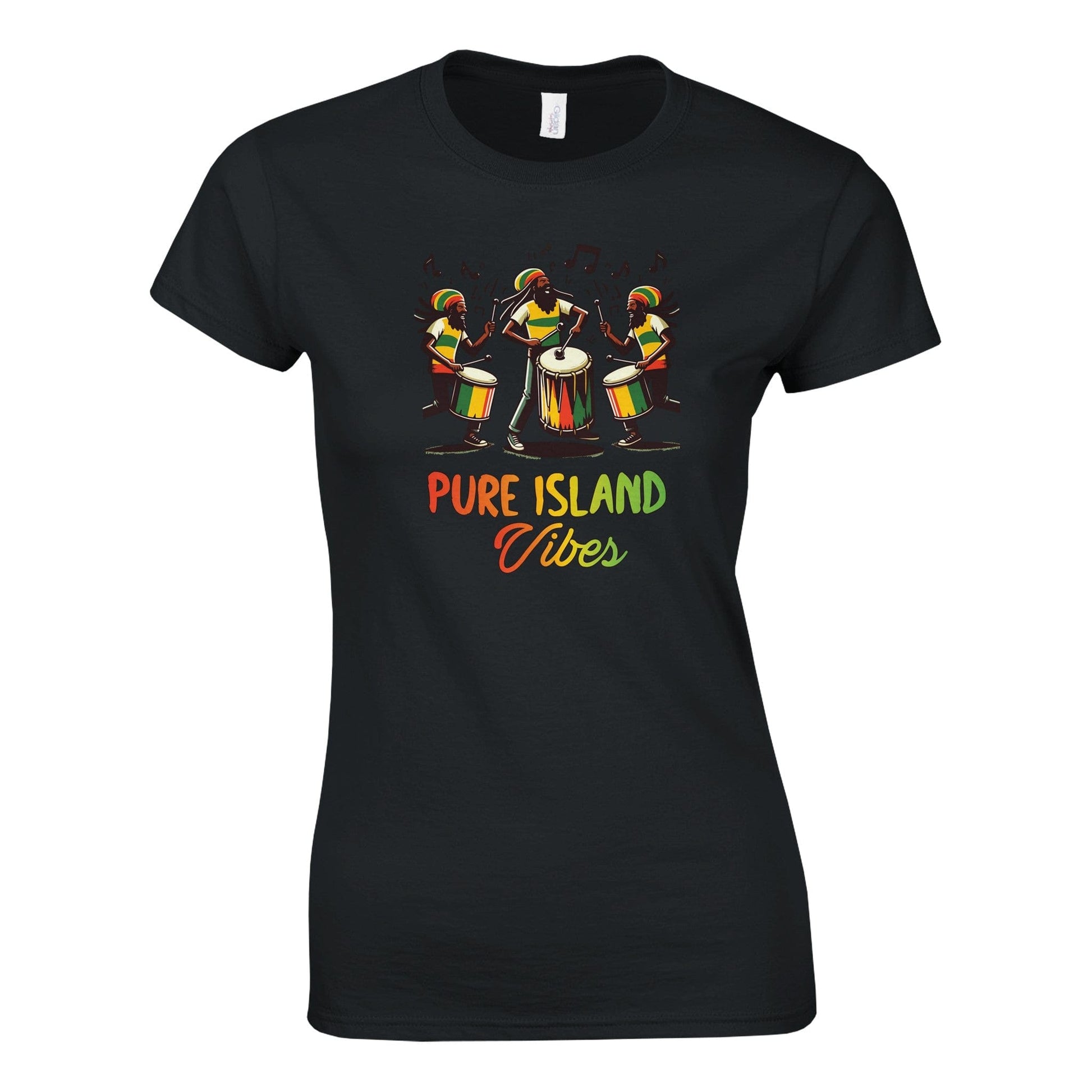 My Store Print Material Black / S Pure Island Vibes Classic Women's Crewneck T-shirt | Gildan® 64000L