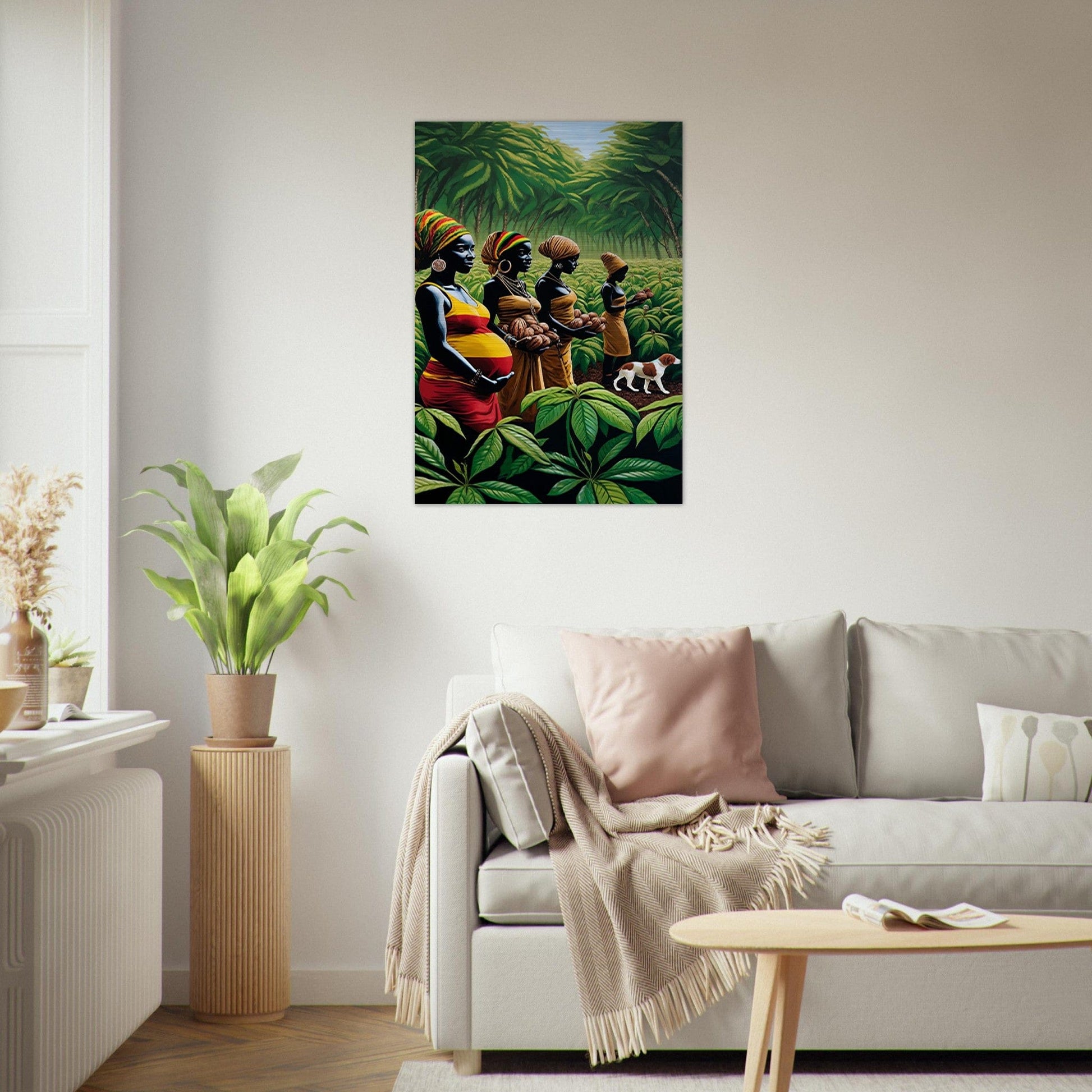 My Store Print Material Cocoa Farming Family One Brushed Aluminum Print