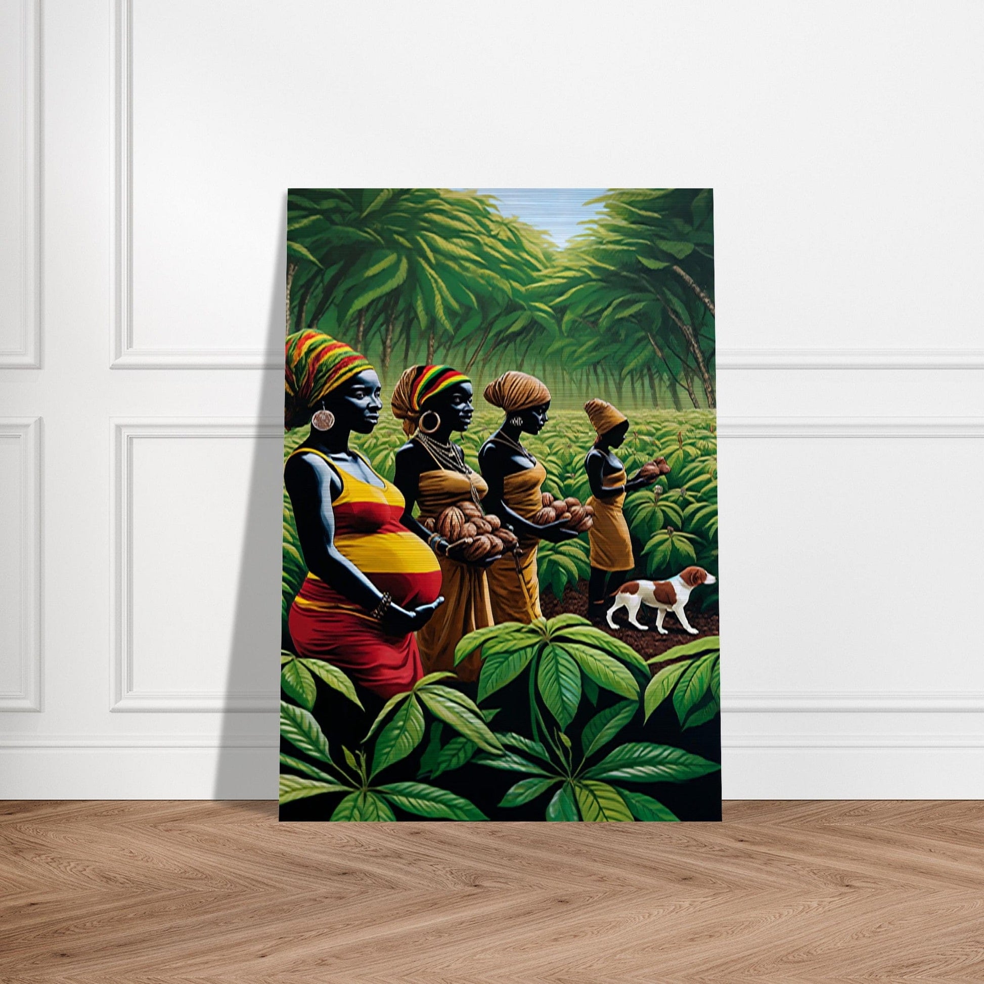 My Store Print Material Cocoa Farming Family One Brushed Aluminum Print