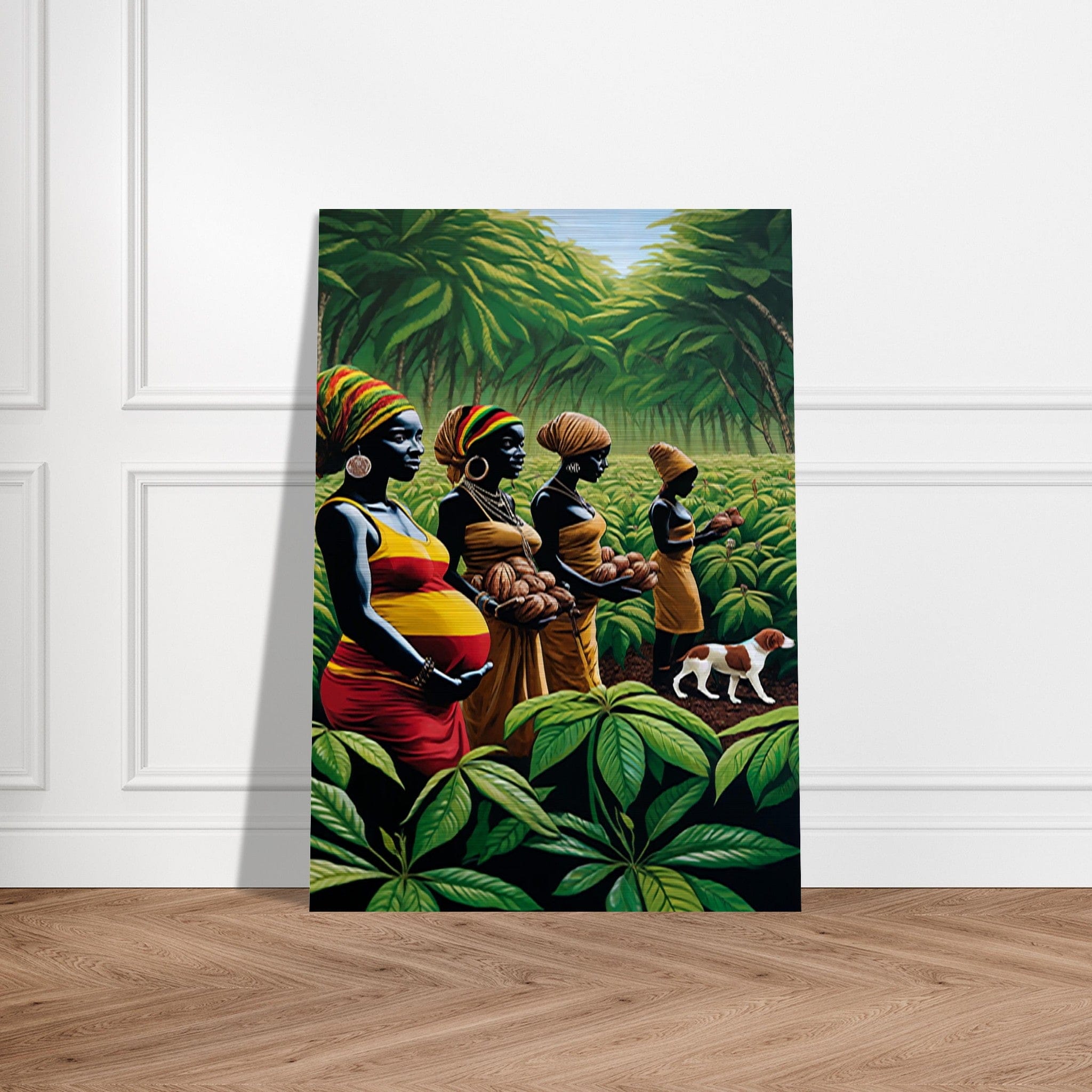My Store Print Material Cocoa Farming Family One Brushed Aluminum Print
