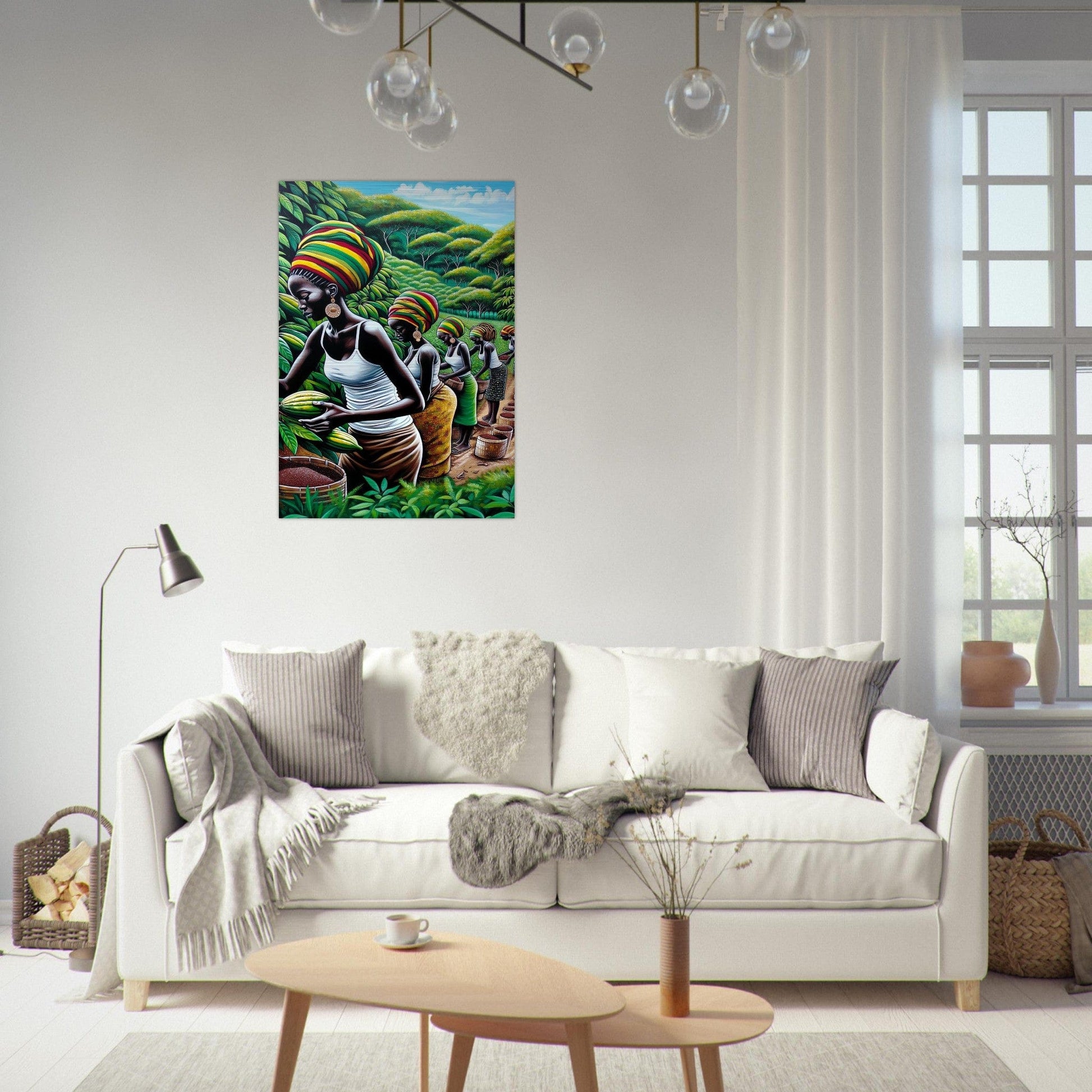 My Store Print Material Cocoa Farming Sisters One Brushed Aluminum Print