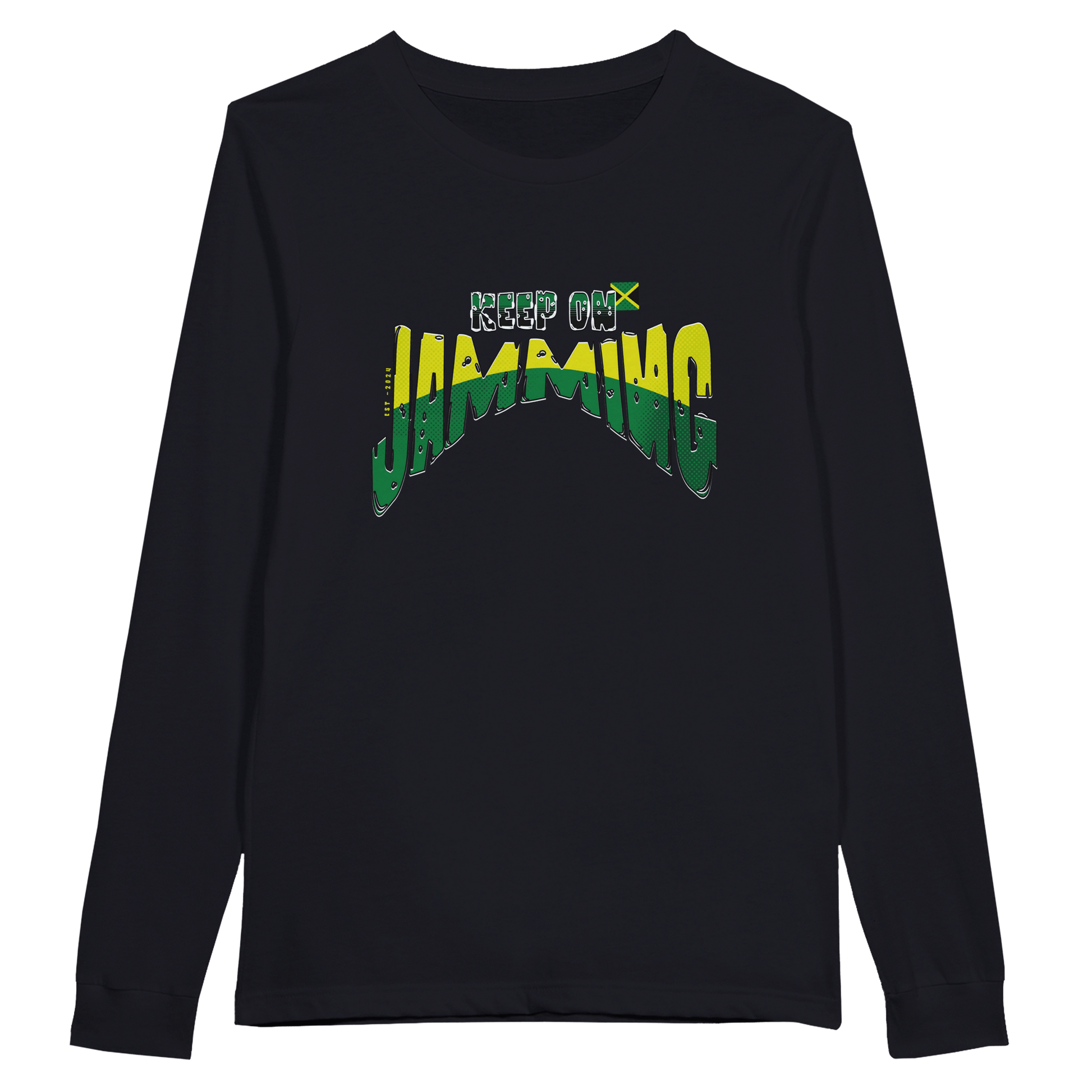 My Store Print Material Dark Gray / S Keep On Jamming Jamaica Urban Wear Premium Unisex Long sleeve T-shirt