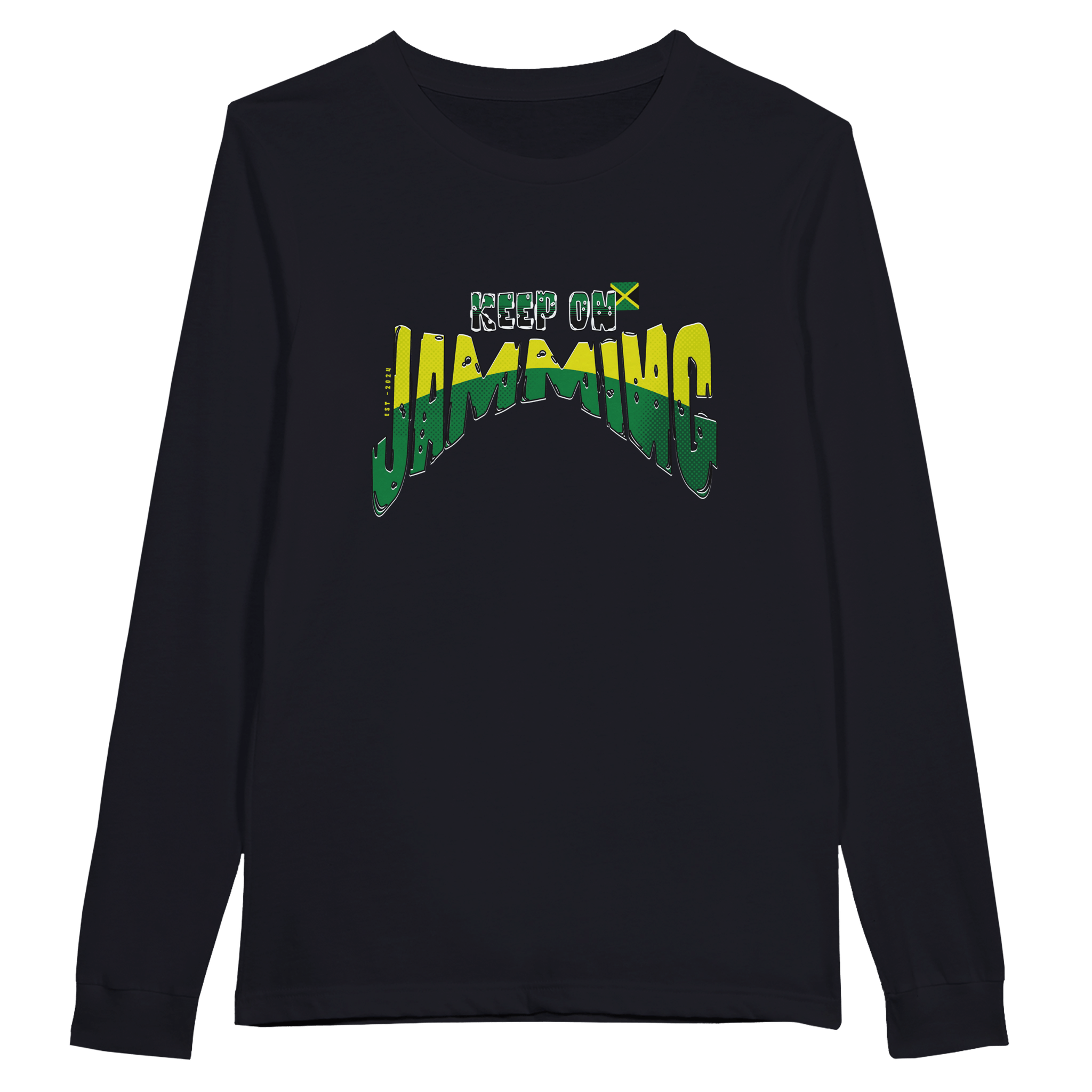My Store Print Material Dark Gray / S Keep On Jamming Jamaica Urban Wear Premium Unisex Long sleeve T-shirt