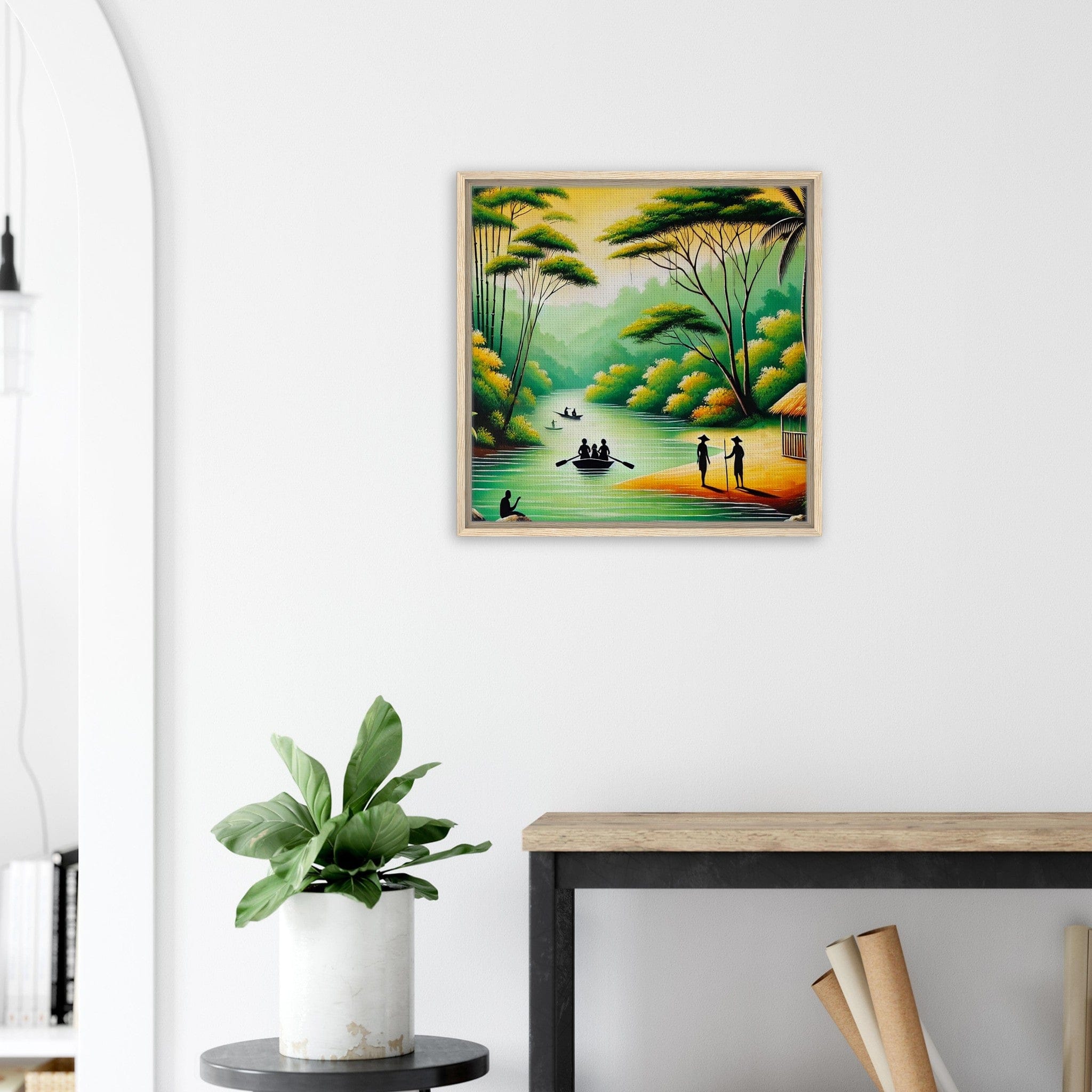 My Store Print Material Island Boat Ride One Framed Canvas