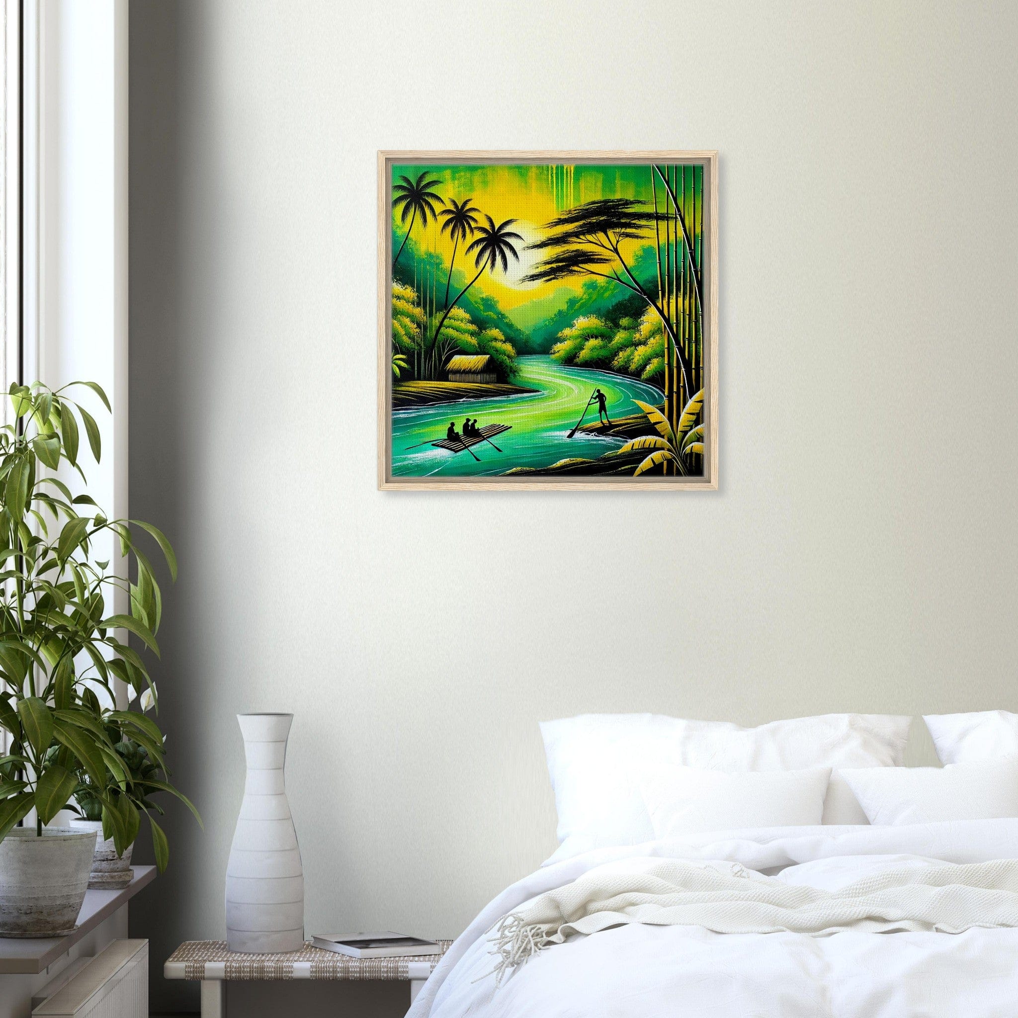 My Store Print Material Island Rafting Two Framed Canvas