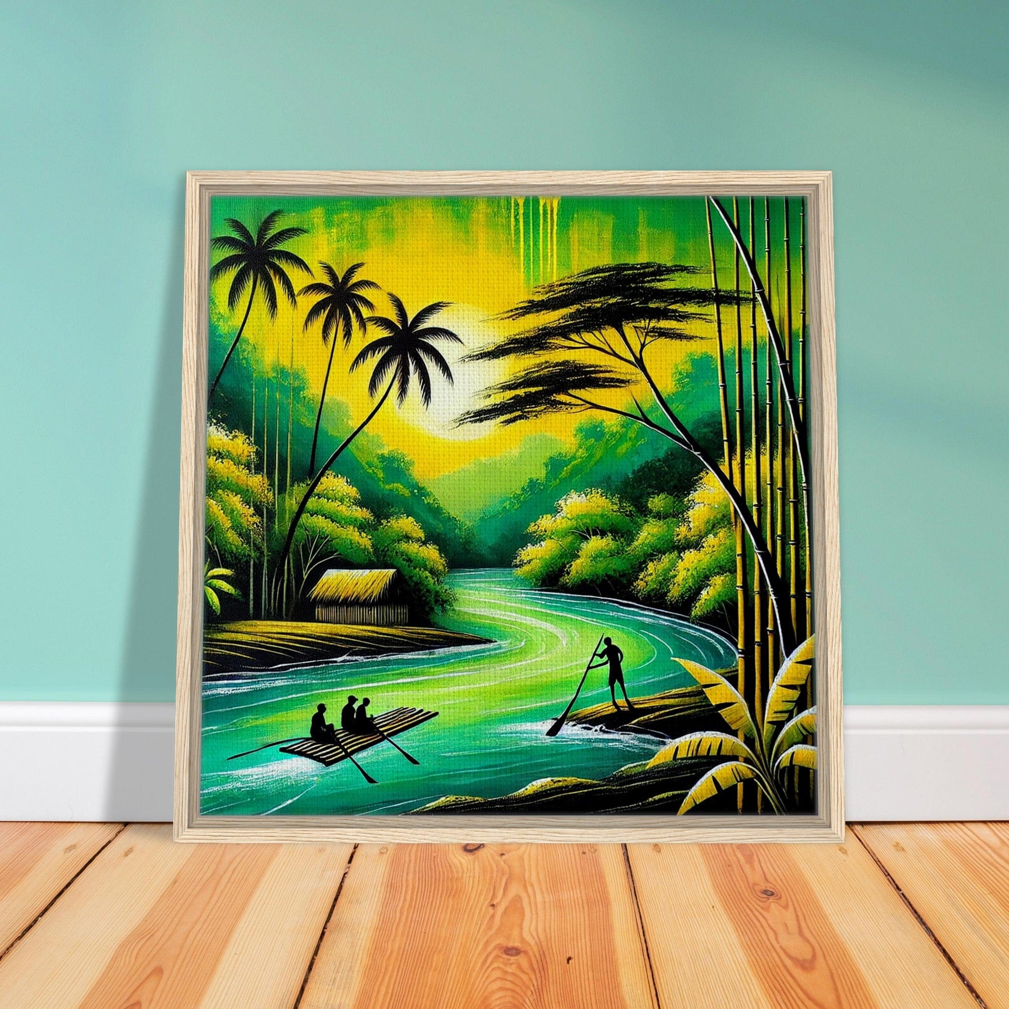 My Store Print Material Island Rafting Two Framed Canvas