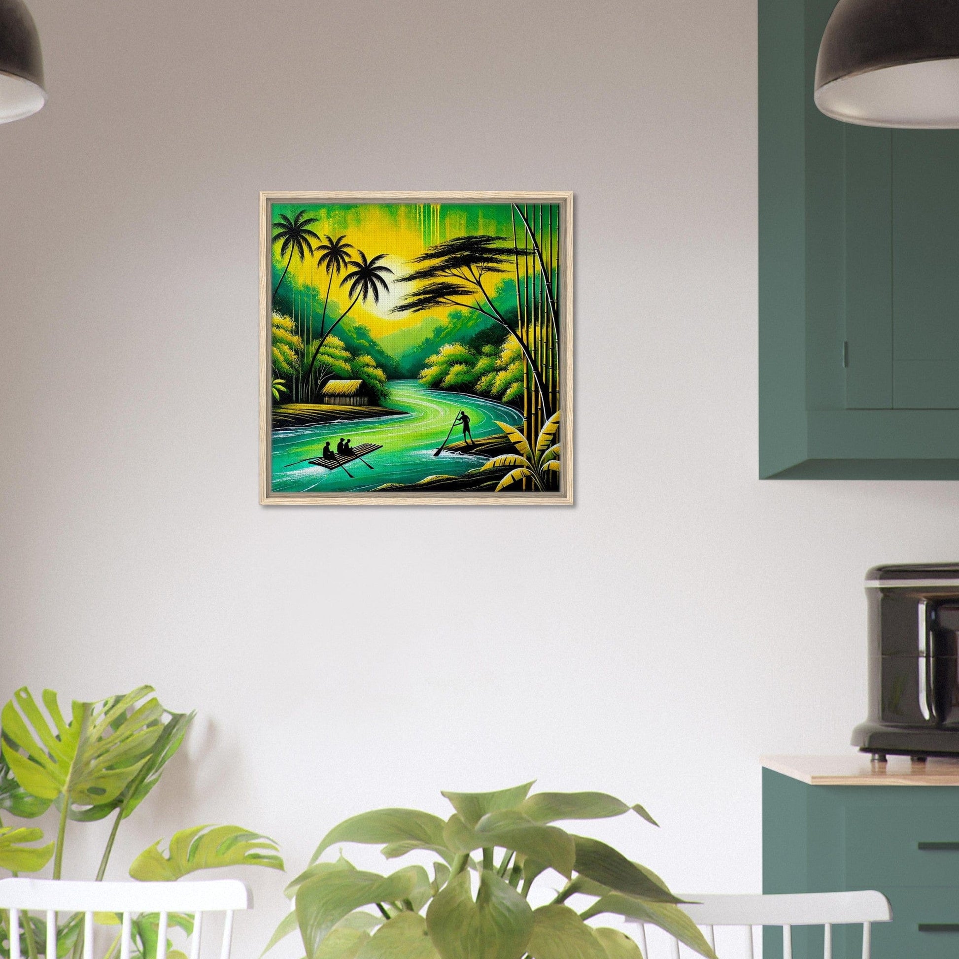 My Store Print Material Island Rafting Two Framed Canvas