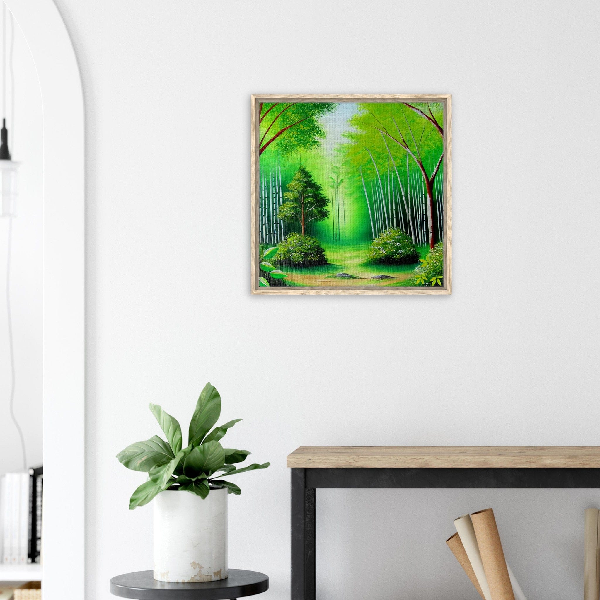 My Store Print Material Old Bamboo Walk One Framed Canvas