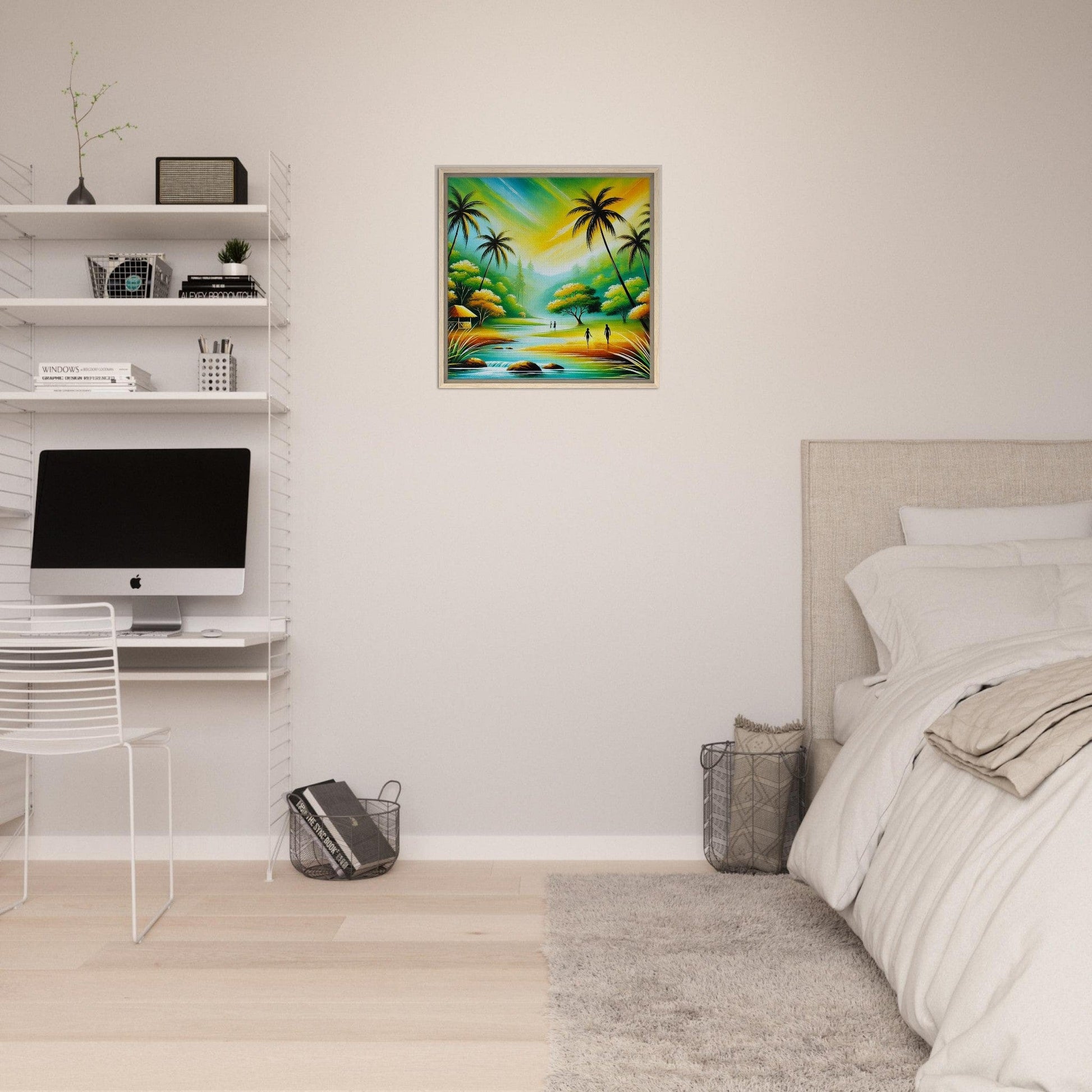 My Store Print Material Paradise Lakeside One Framed Canvas