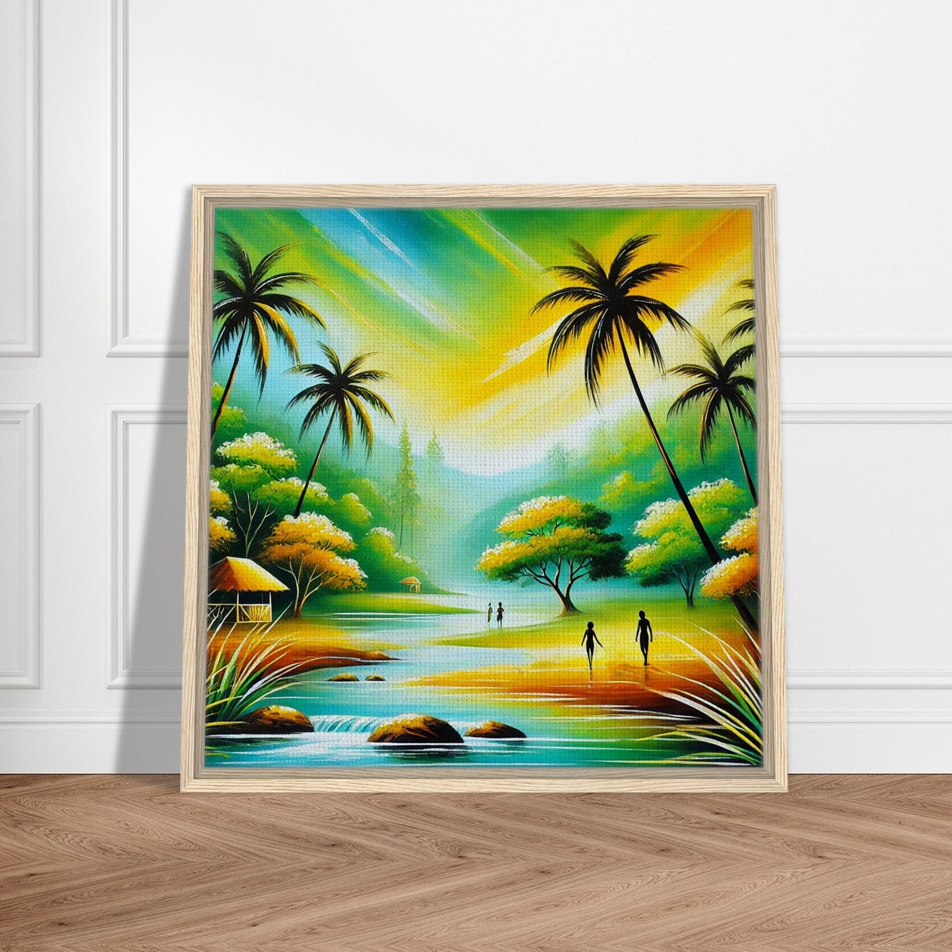 My Store Print Material Paradise Lakeside One Framed Canvas