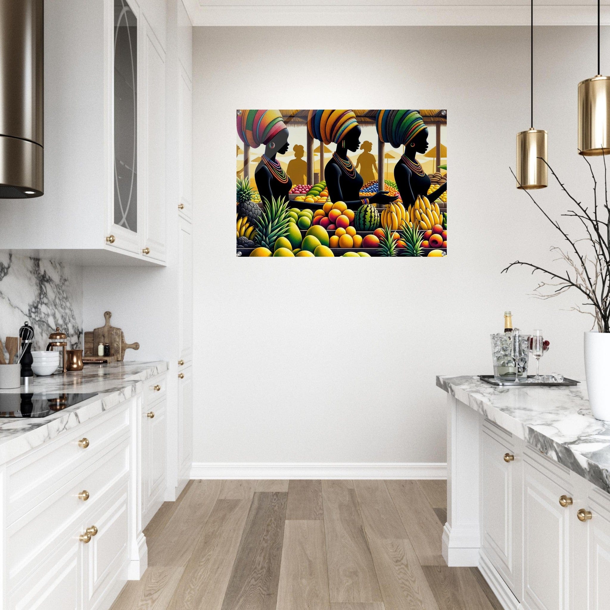 My Store Print Material Sisters At The Market Place One Acrylic Print
