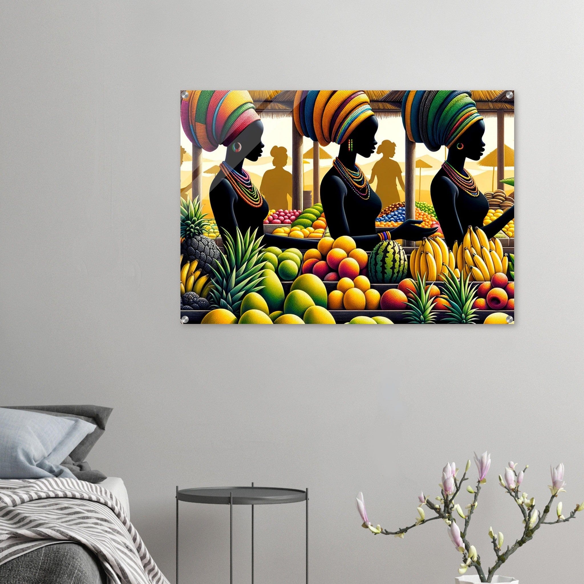 My Store Print Material Sisters At The Market Place One Acrylic Print
