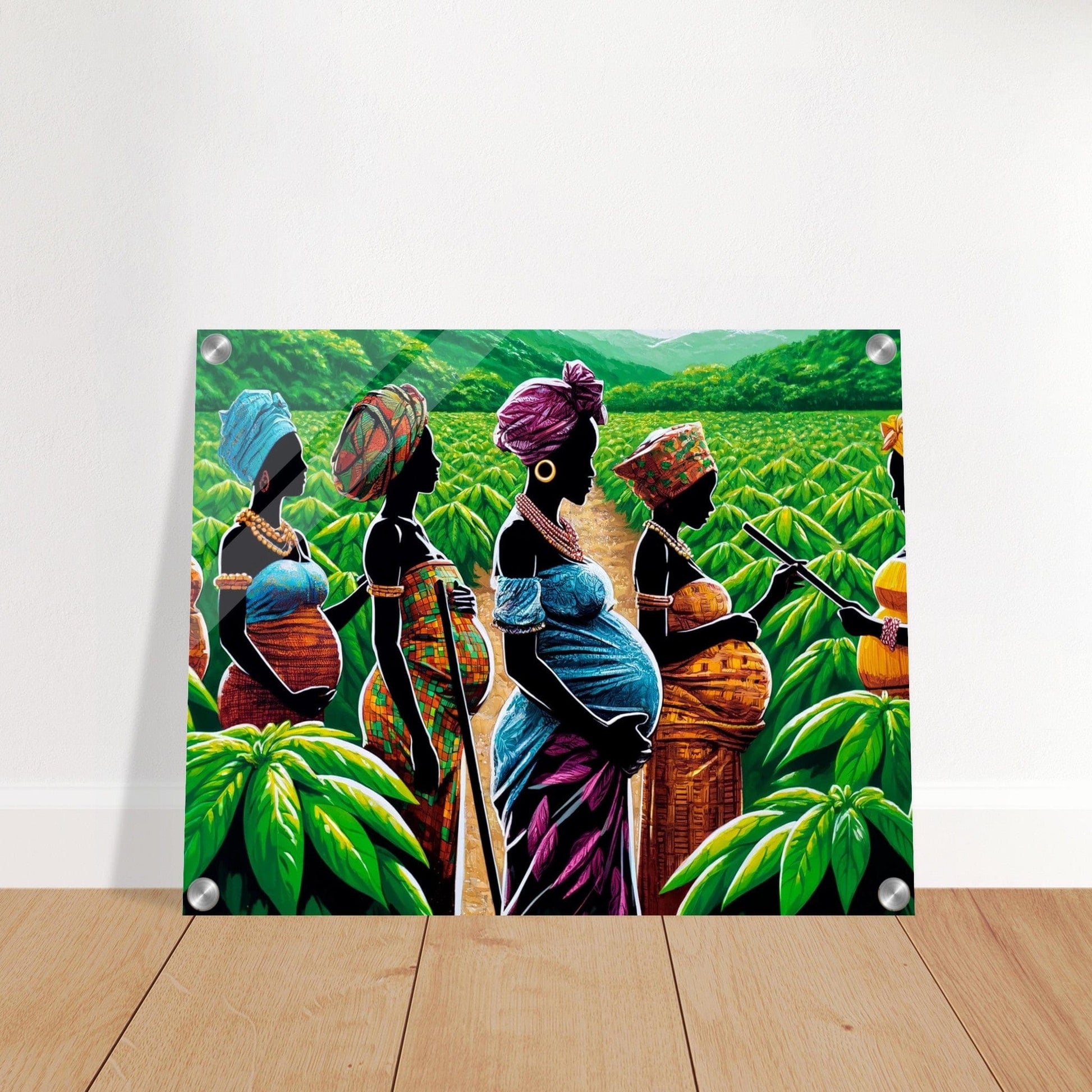 My Store Print Material Young Baby Mothers On The Cocoa Farm Five Acrylic Print