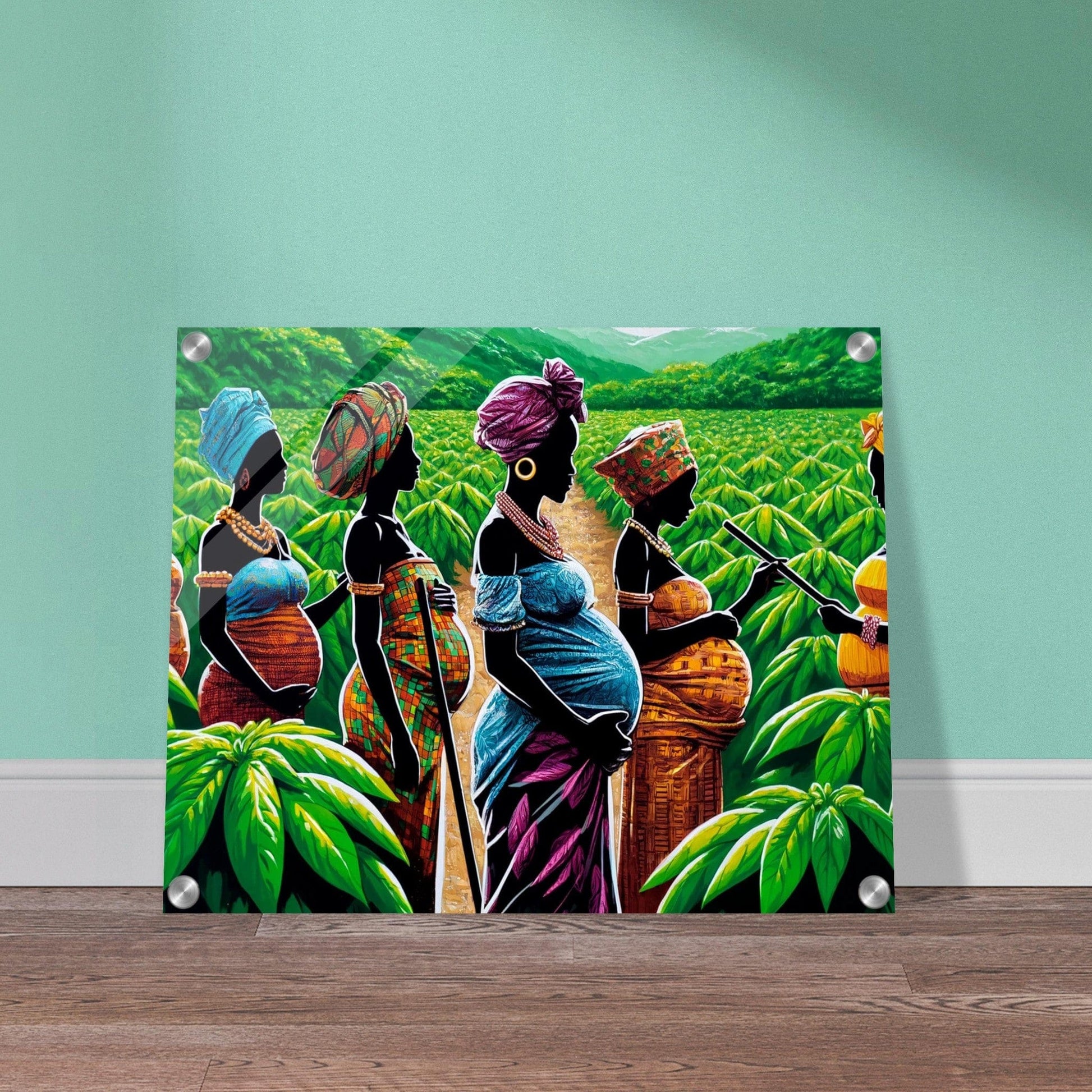 My Store Print Material Young Baby Mothers On The Cocoa Farm Five Acrylic Print