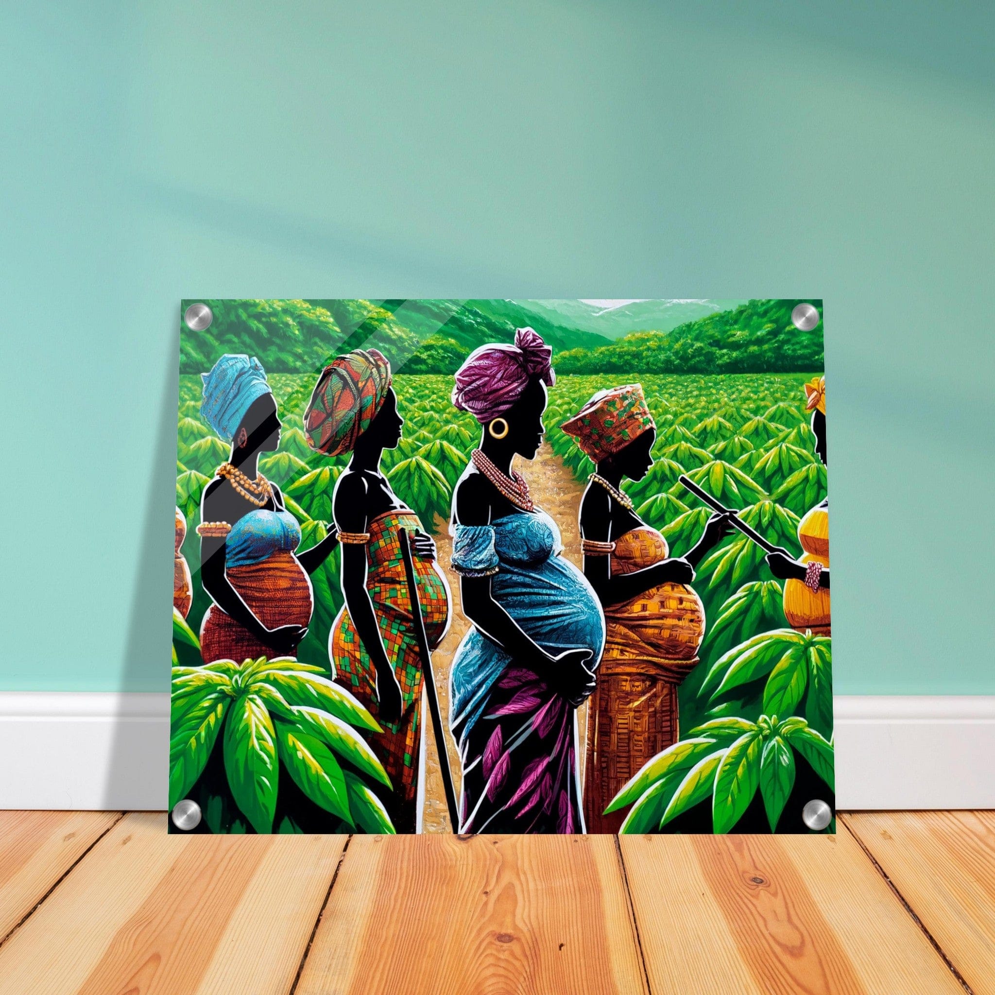 My Store Print Material Young Baby Mothers On The Cocoa Farm Five Acrylic Print