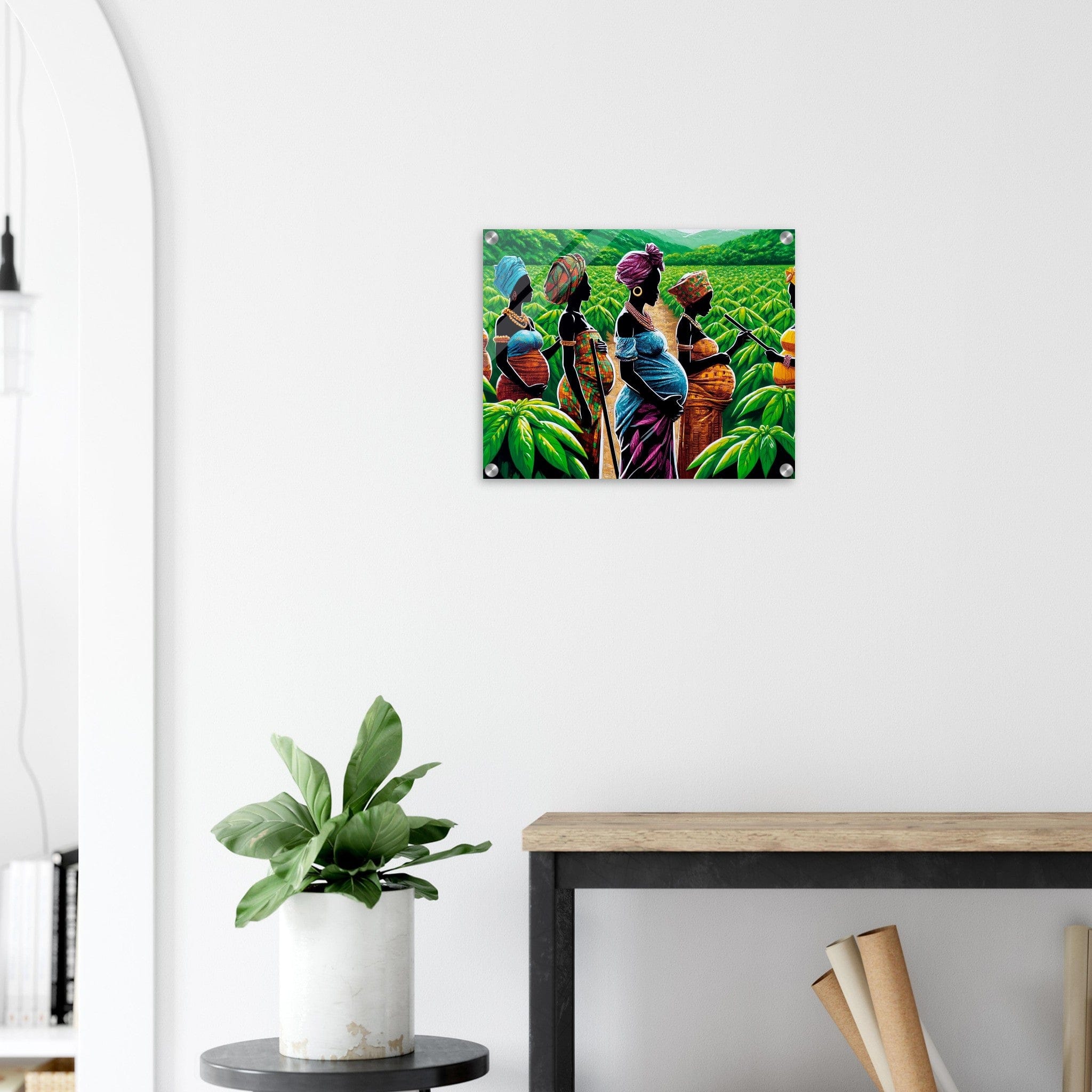 My Store Print Material Young Baby Mothers On The Cocoa Farm Five Acrylic Print