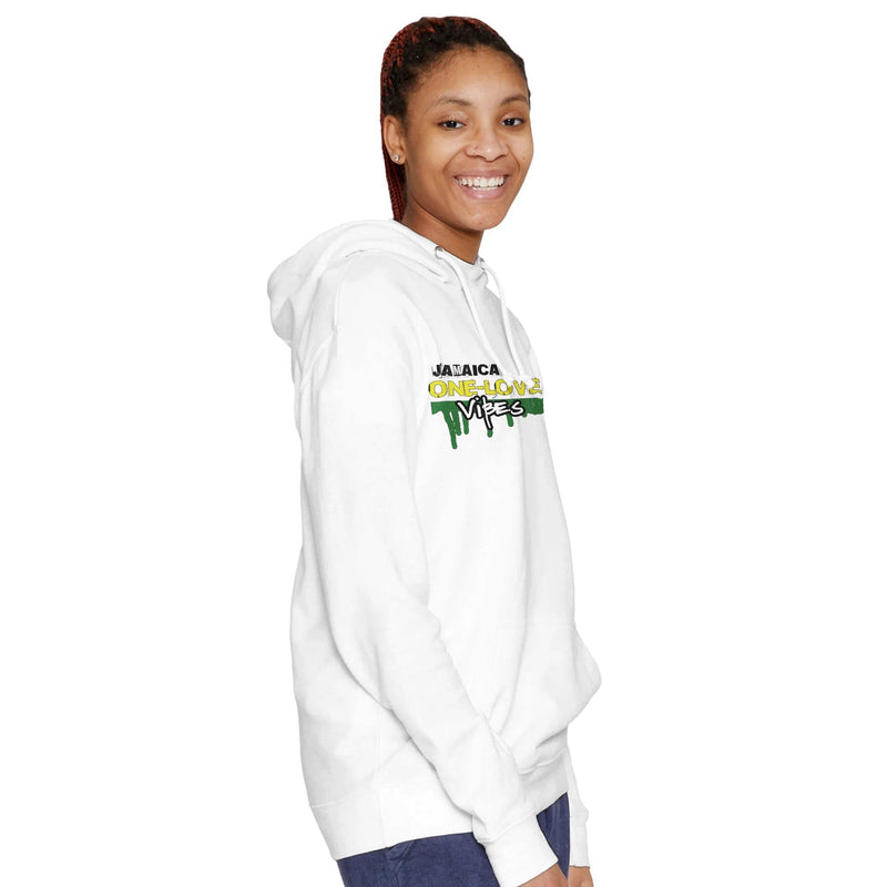 My Store T-Shirts Jamaica One Love Vibes Premium Unisex Pullover Hoodie | Laneseven LS13001 White