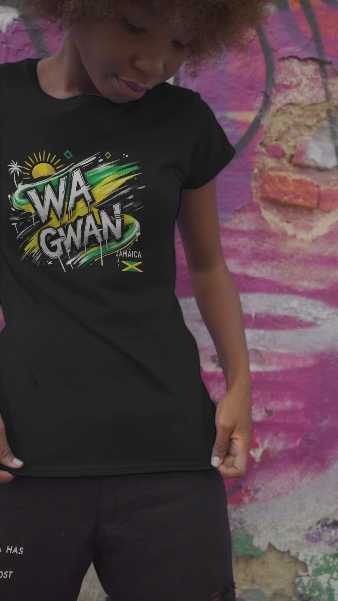 Wa Gwan Jamaica Women's Boyfriend Tee-2