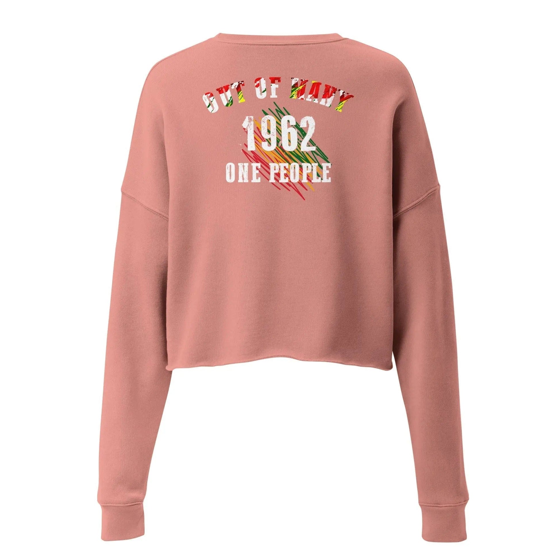 Printful Jamaica Out Of Many One People Crop Sweatshirt