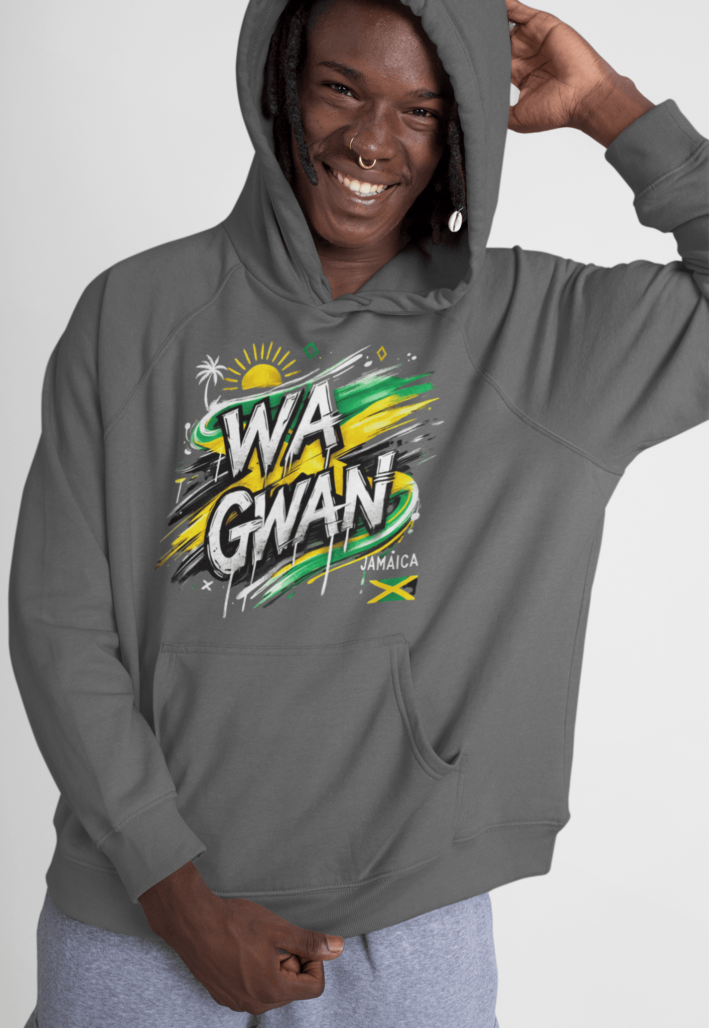 Awkward Styles WA GWAN Jamaica Unisex Ultimate Cotton Hooded Sweatshirt